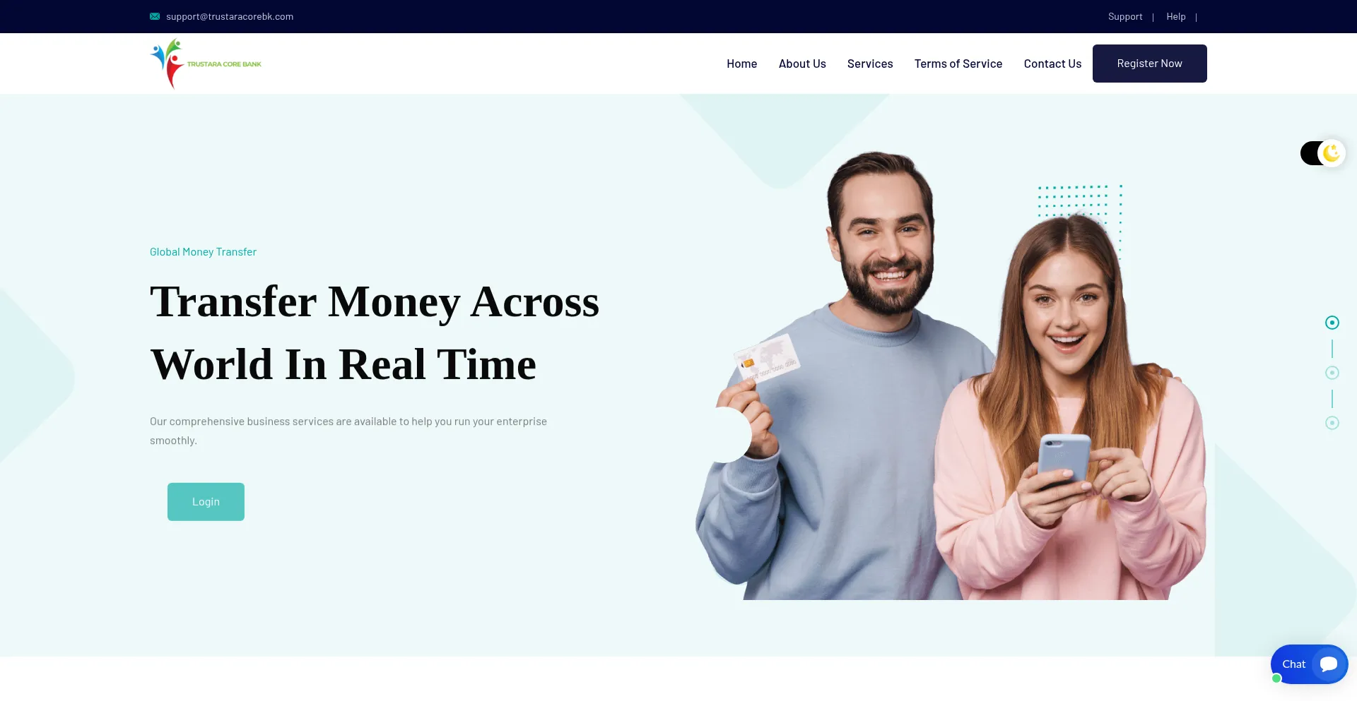 Website screenshot of Trustaracorebk.com