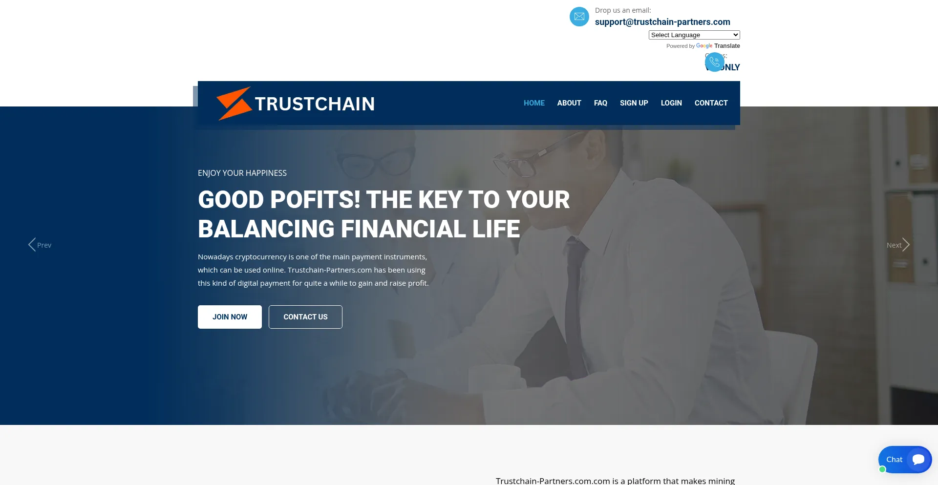 Trustchain-partners.com Screenshot