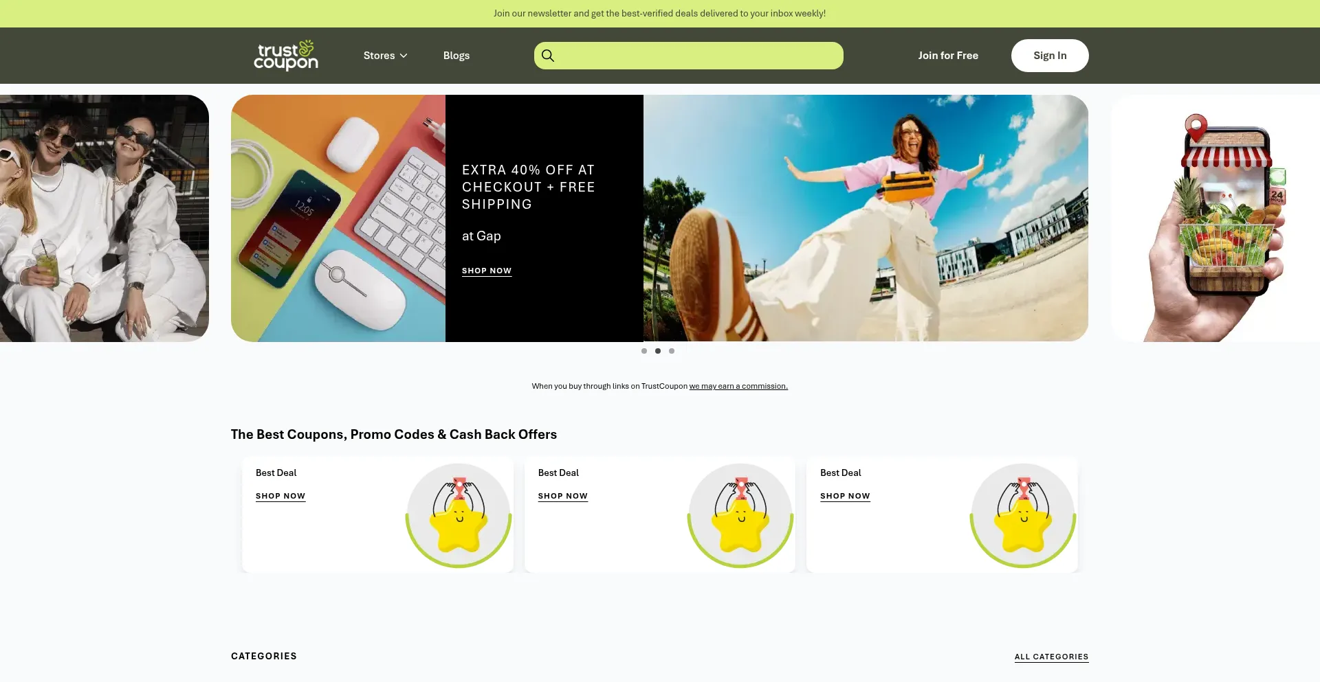 Trustcoupon.com Screenshot