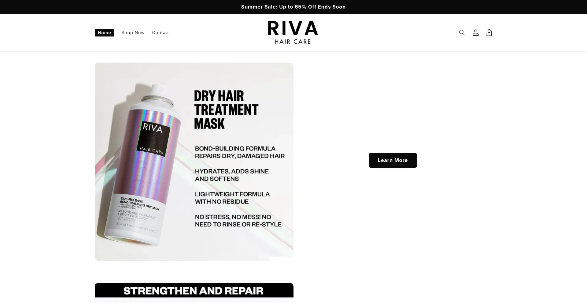 Website screenshot of Try-riva.com