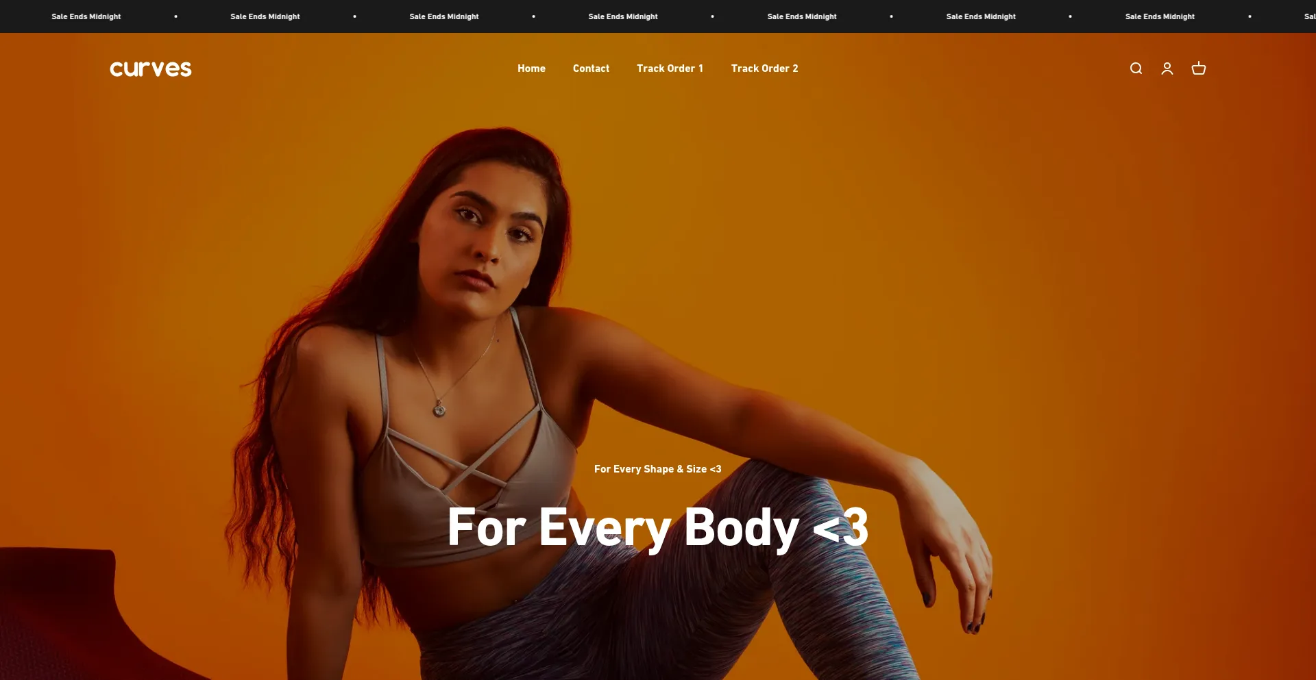 Website screenshot of Trycurves.com