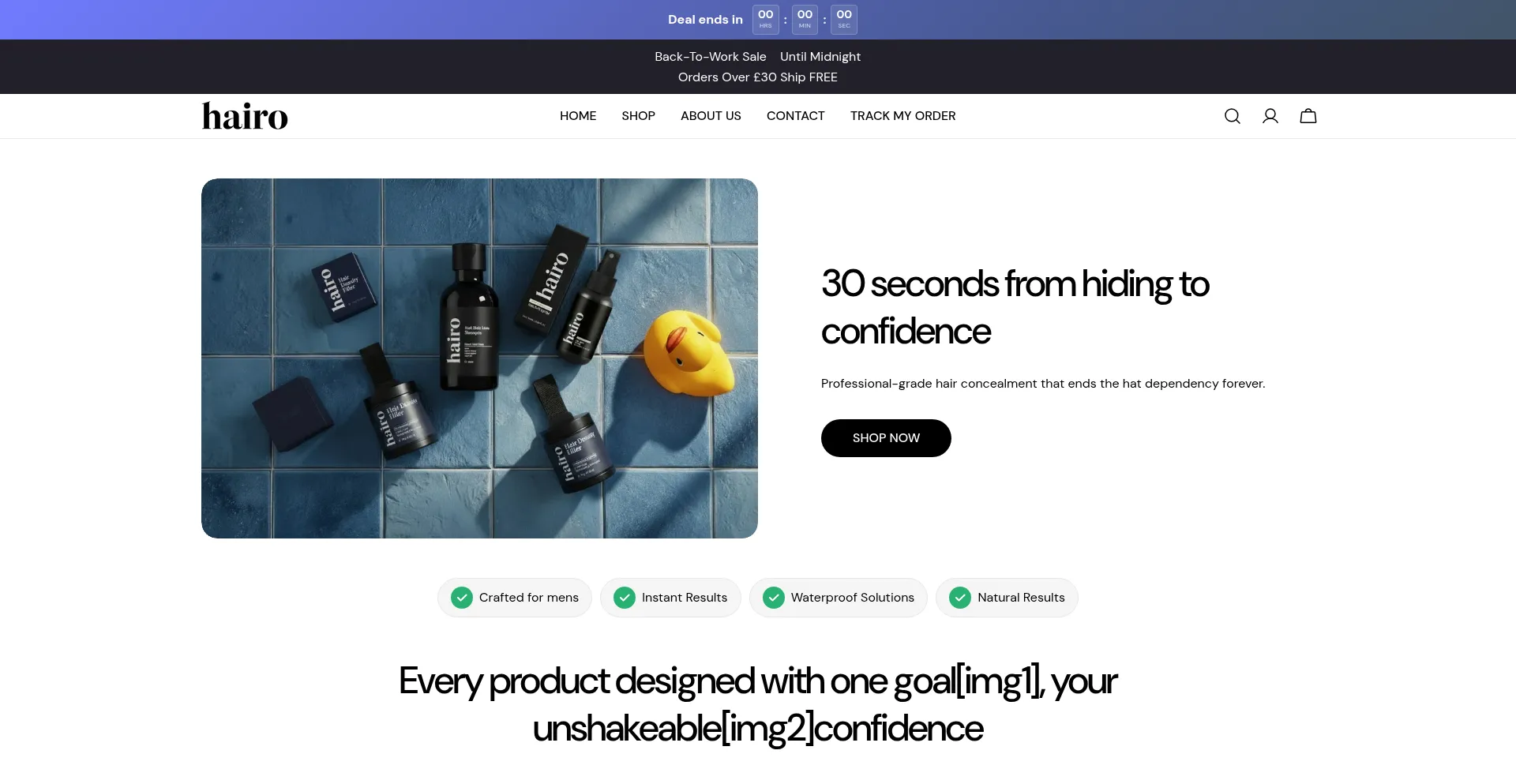Tryhairo.com Screenshot