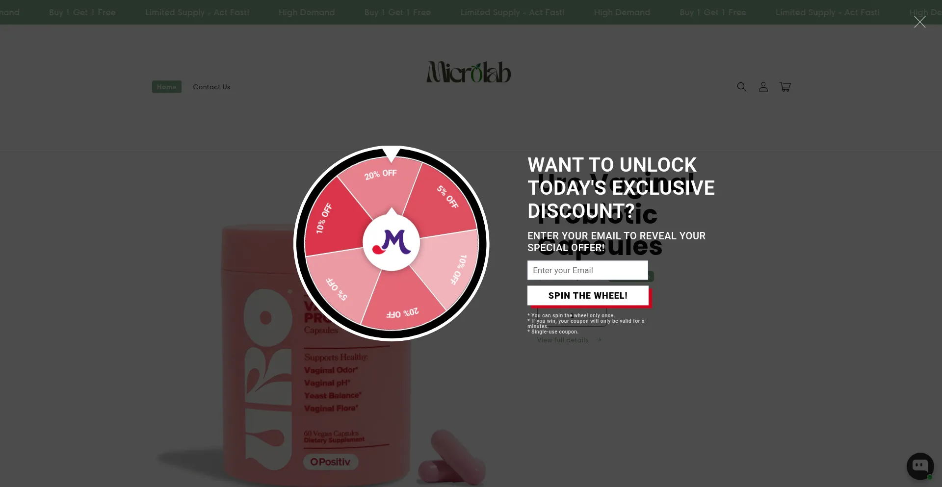 Website screenshot of Trymicrolabs.com