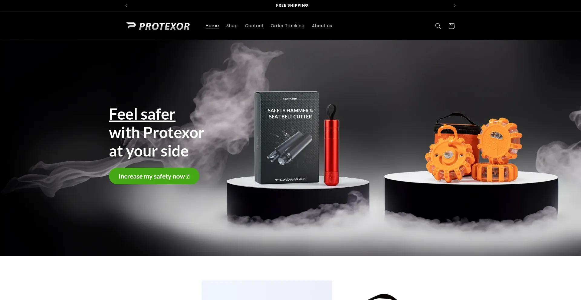 Website screenshot of Tryprotexor.com