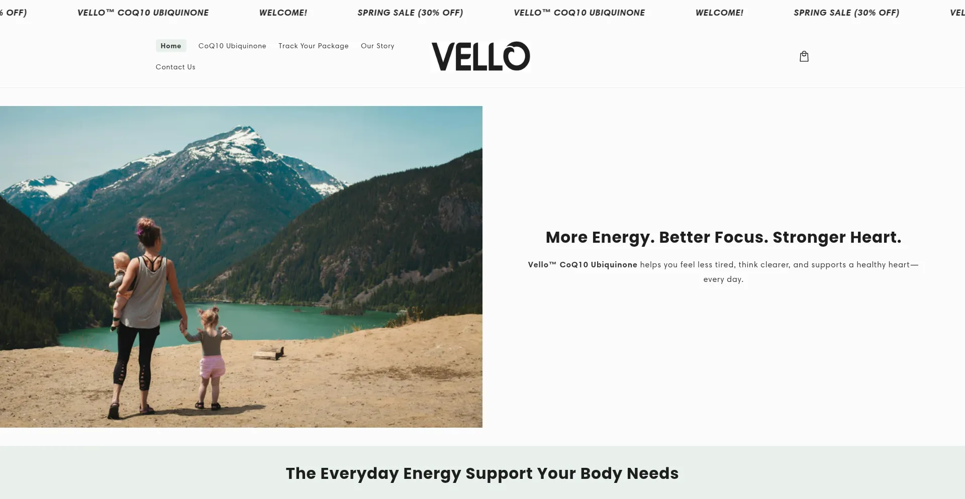 Website screenshot of Tryvello.com