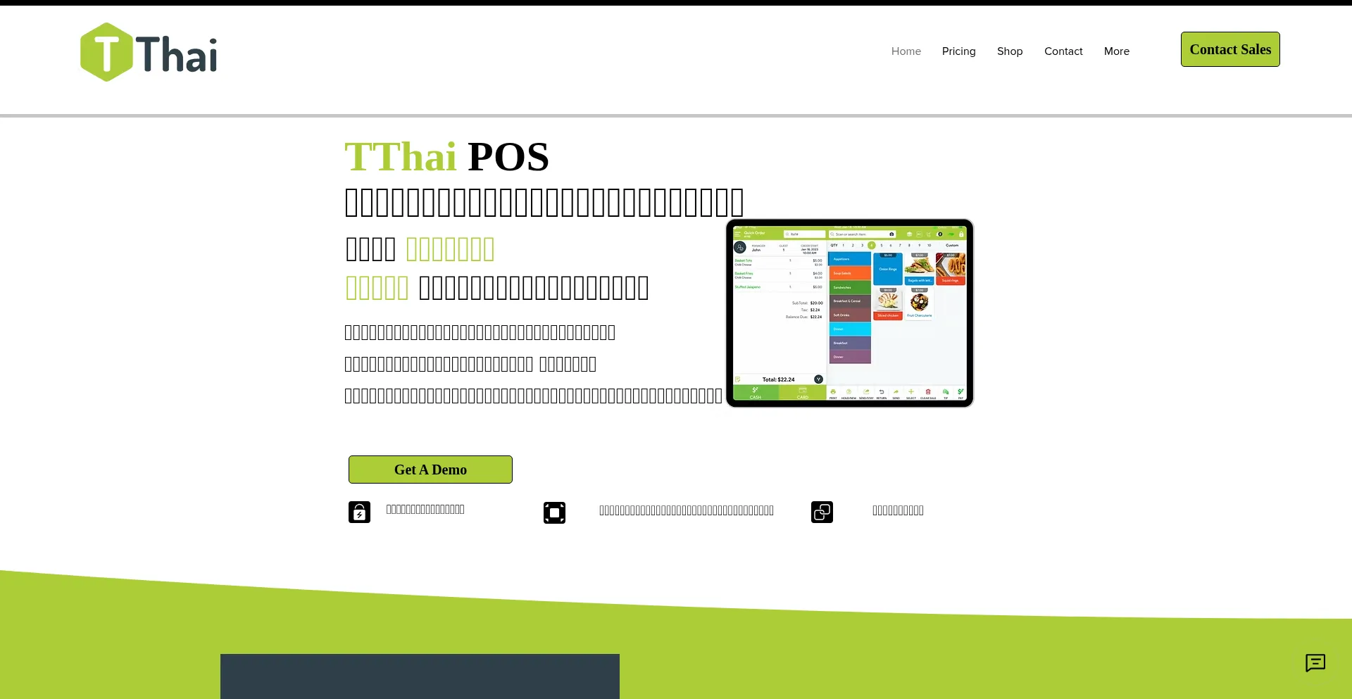 Website screenshot of Tthai.co