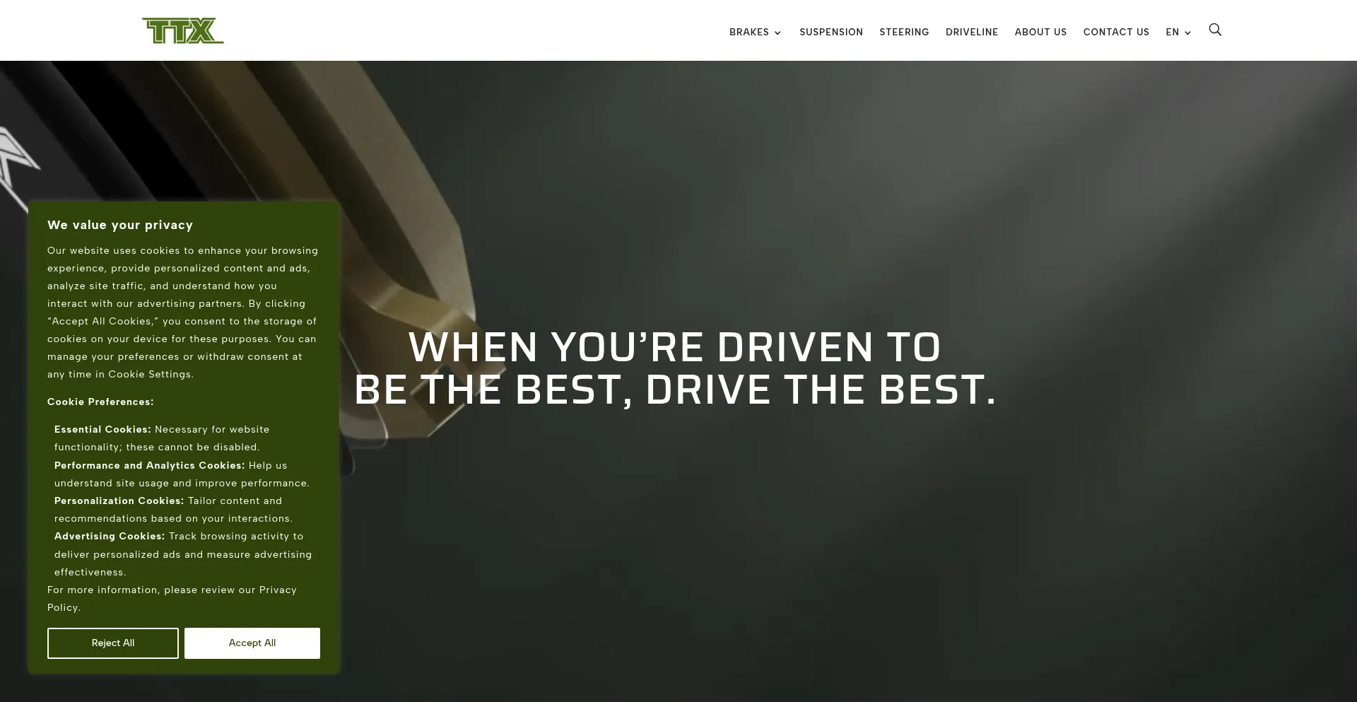 Website screenshot of Ttxinnovation.com
