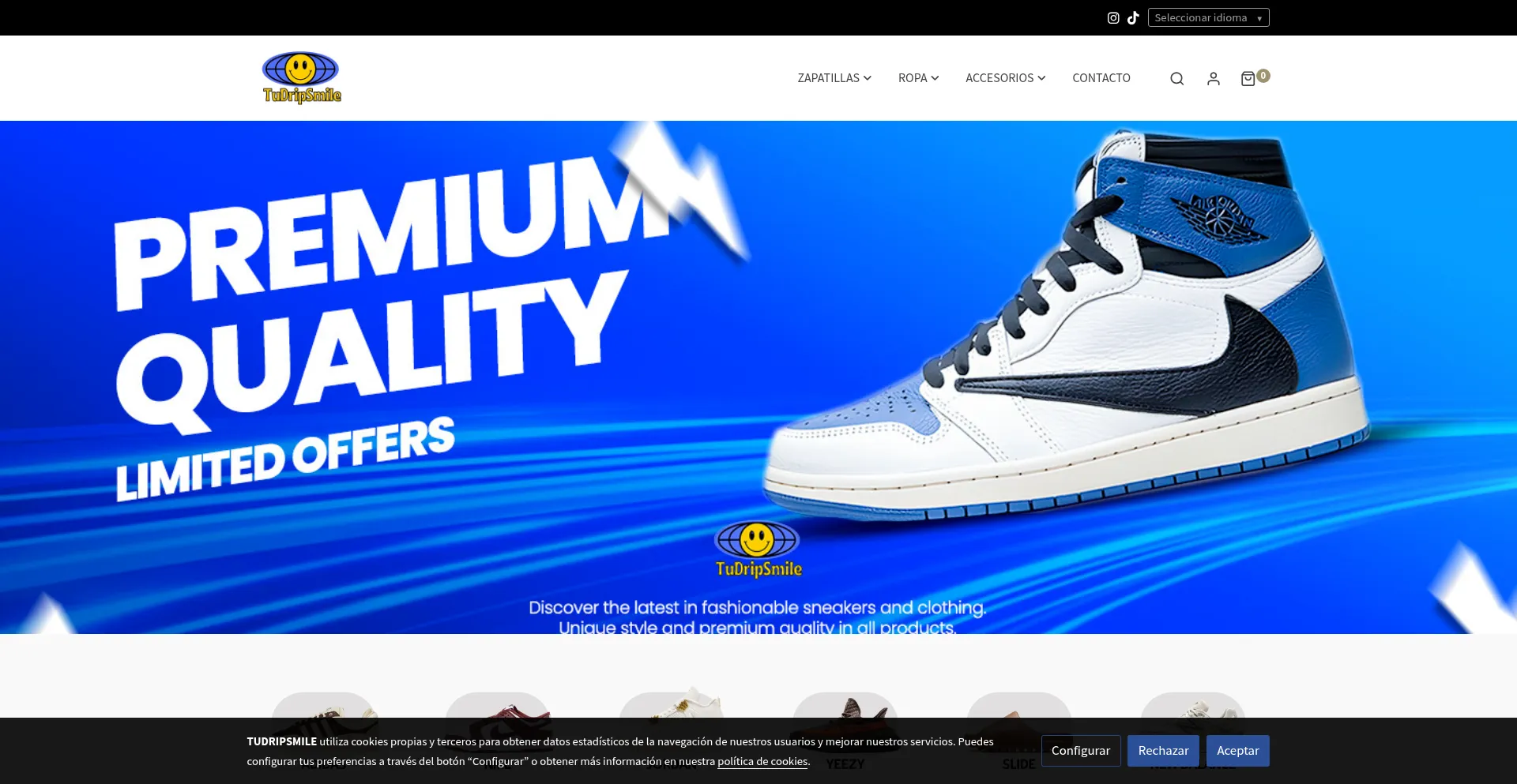 Website screenshot of Tudripsmile.com