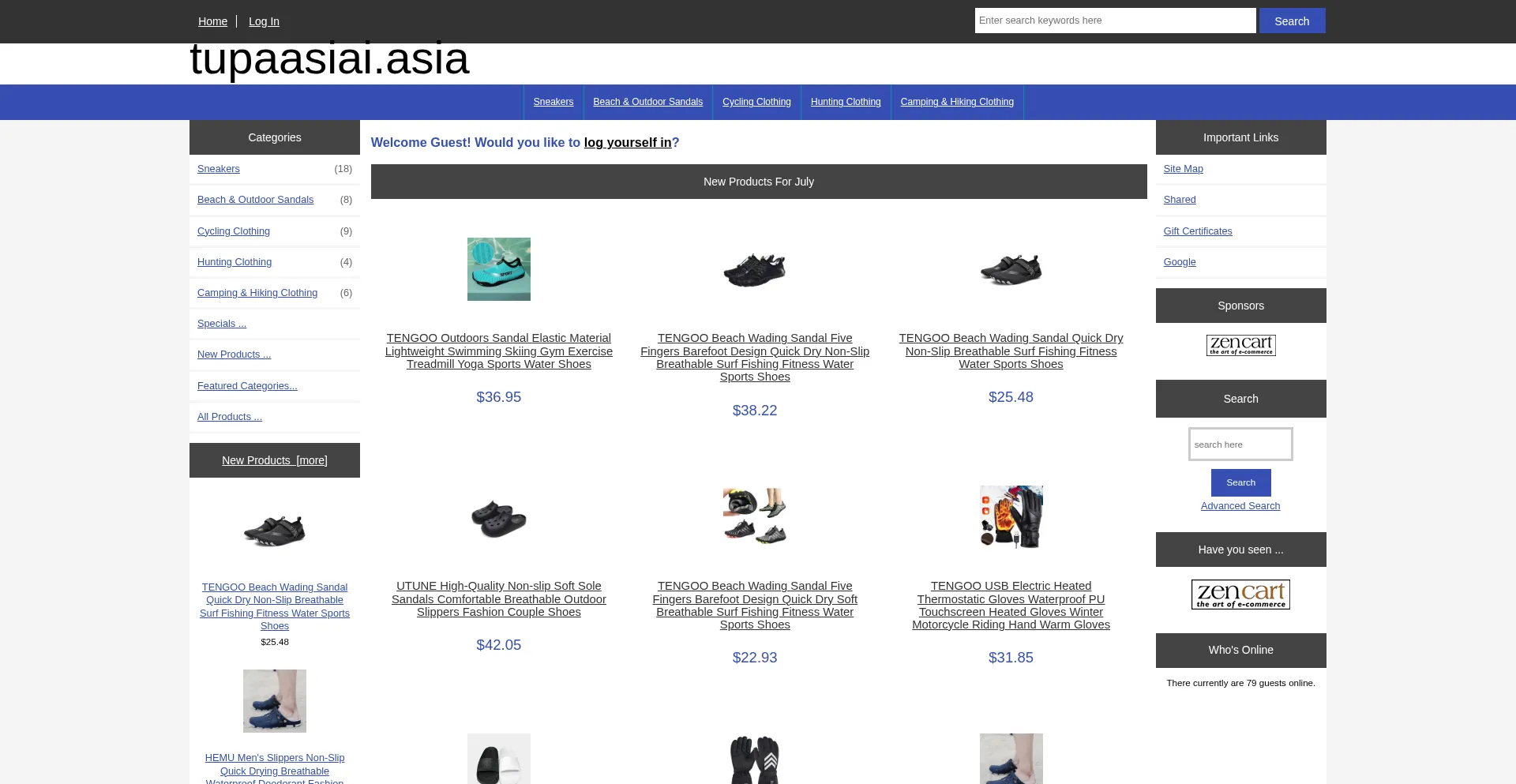 Website screenshot of Tupaasiai.asia