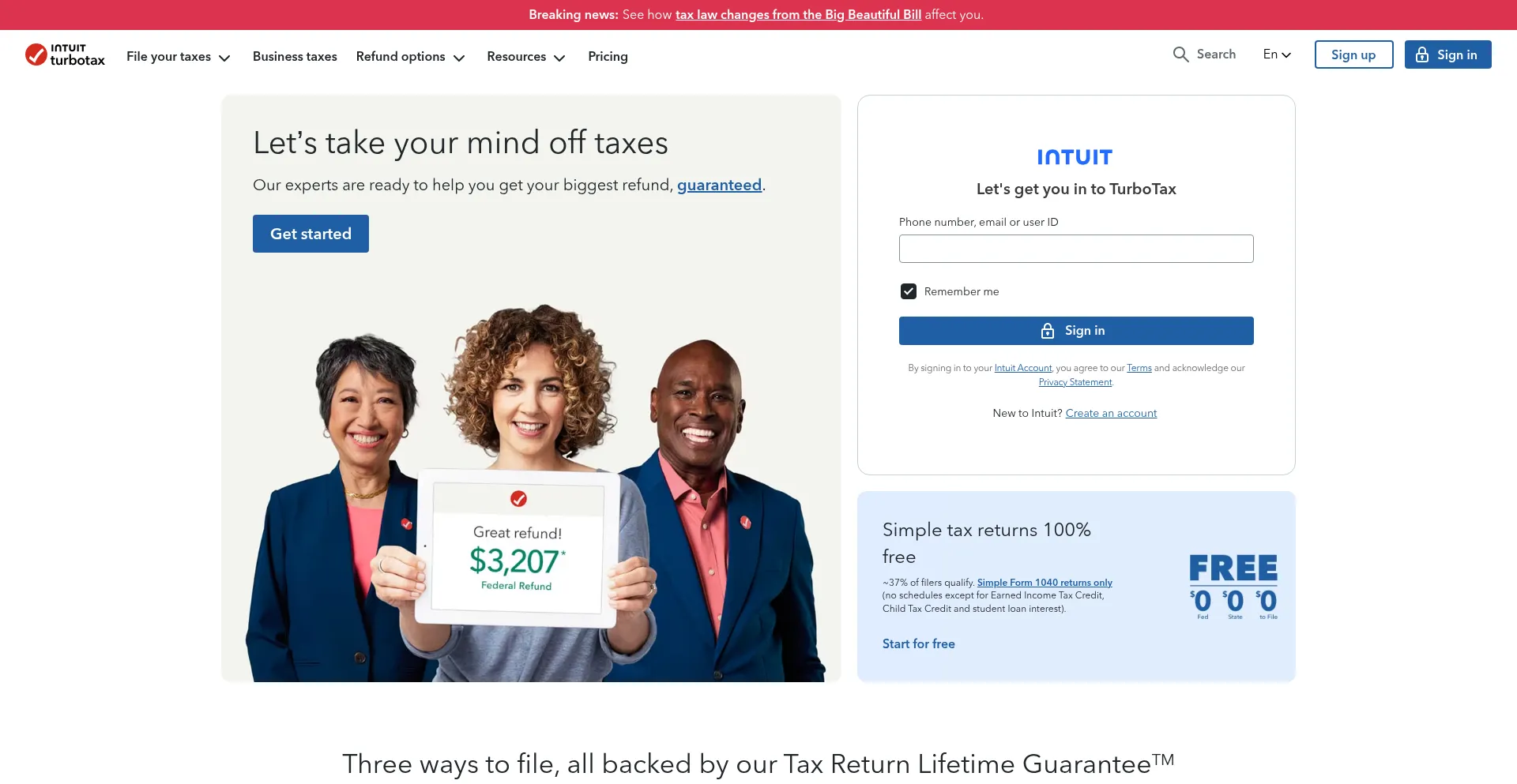 Website screenshot of Turbo.com