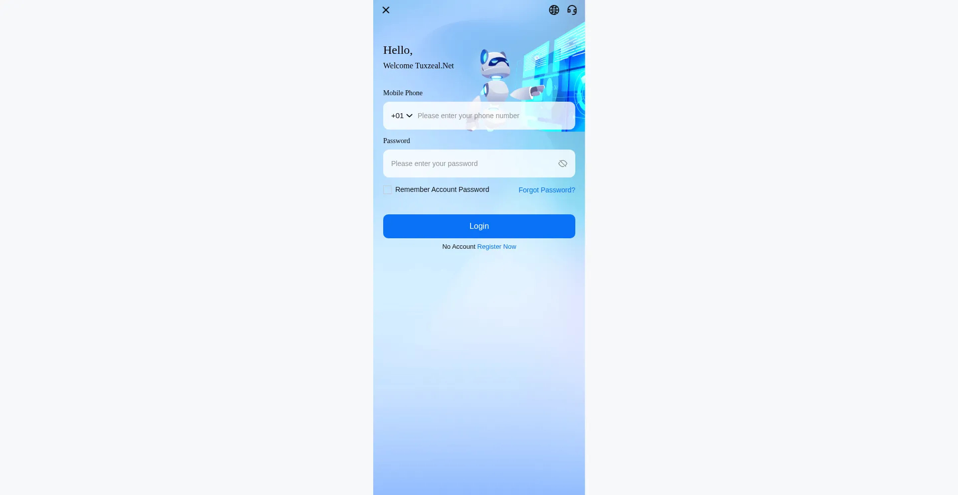Website screenshot of Tuxzeal.net