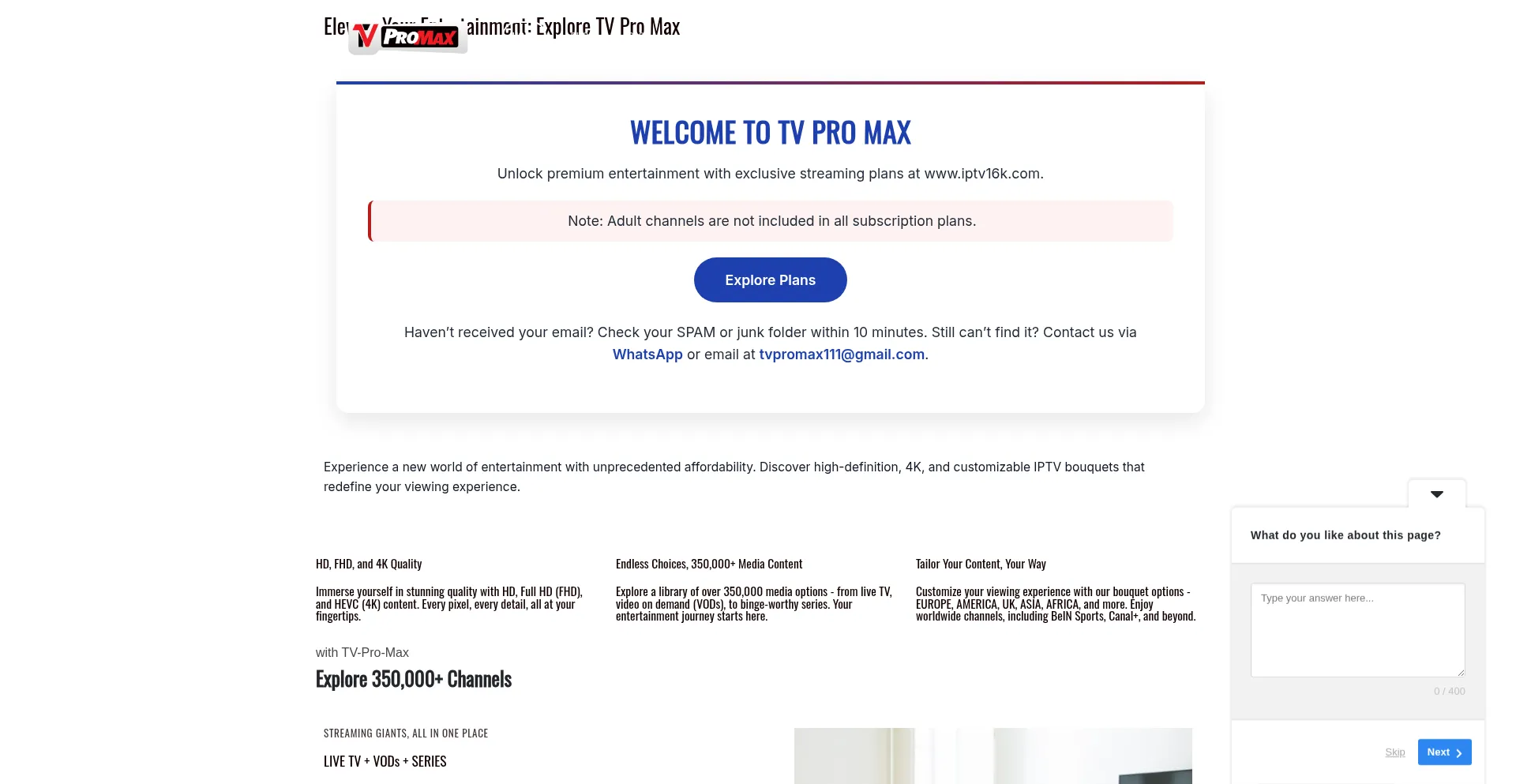 Tv-pro-max.com é Seguro e Confiável?
