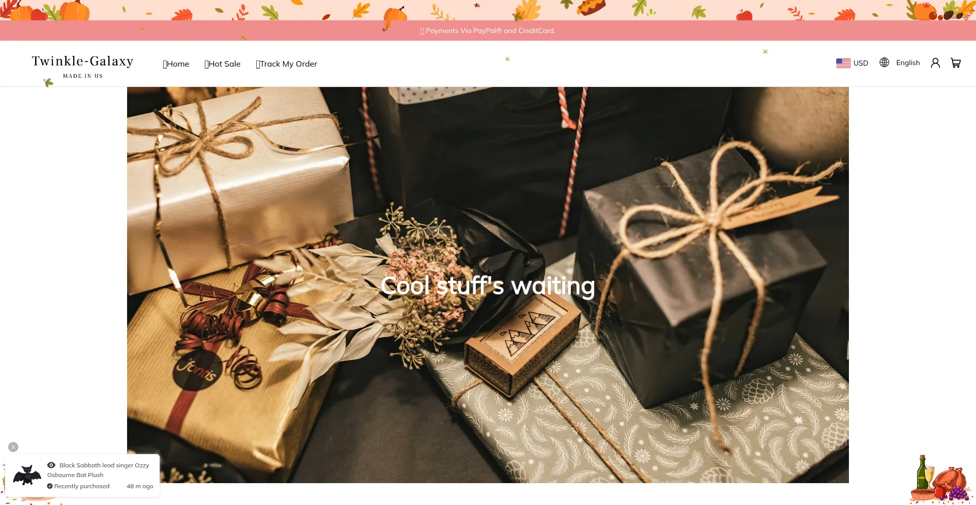 Website screenshot of Twinkle-galaxy.com