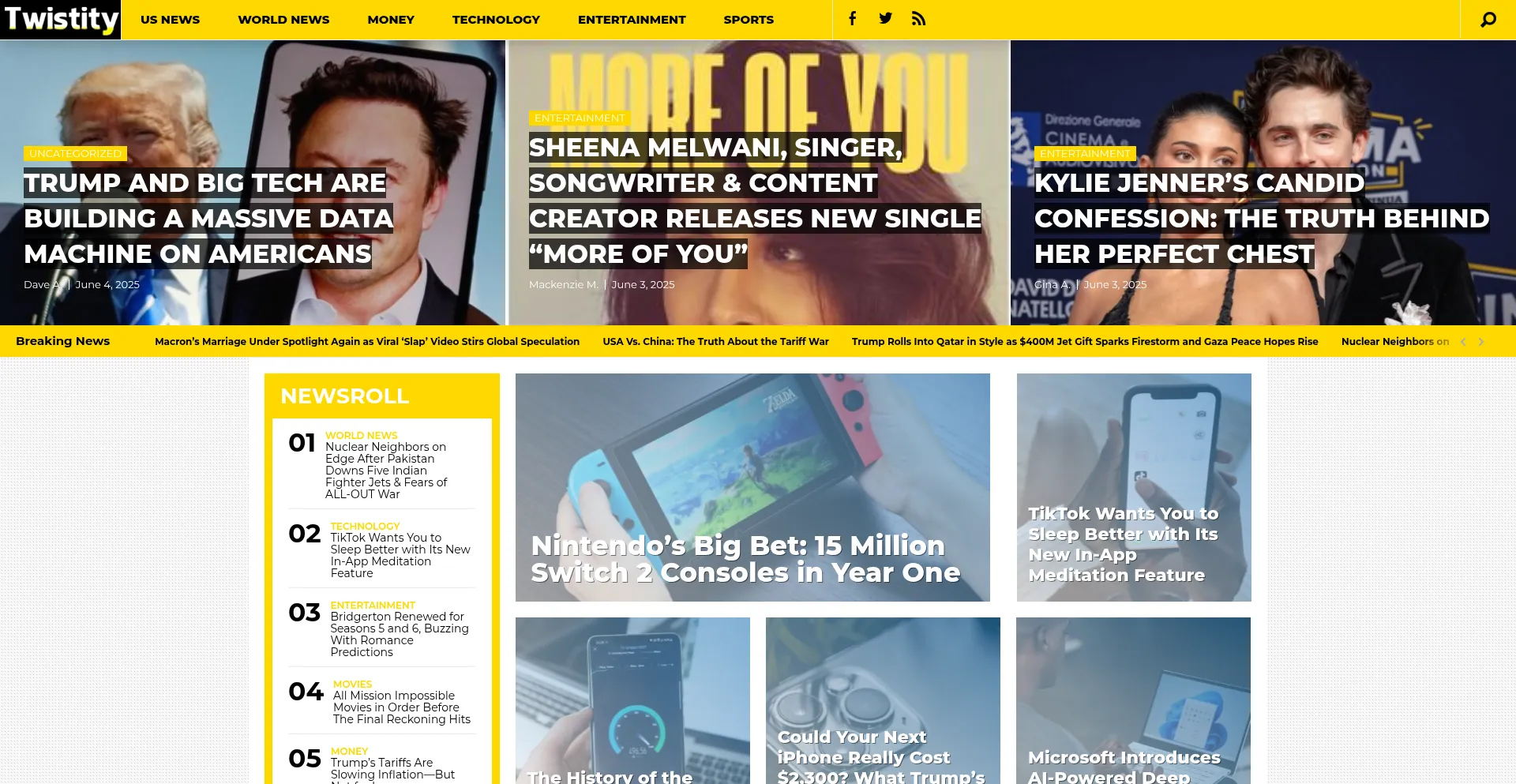 Website screenshot of Twistity.com