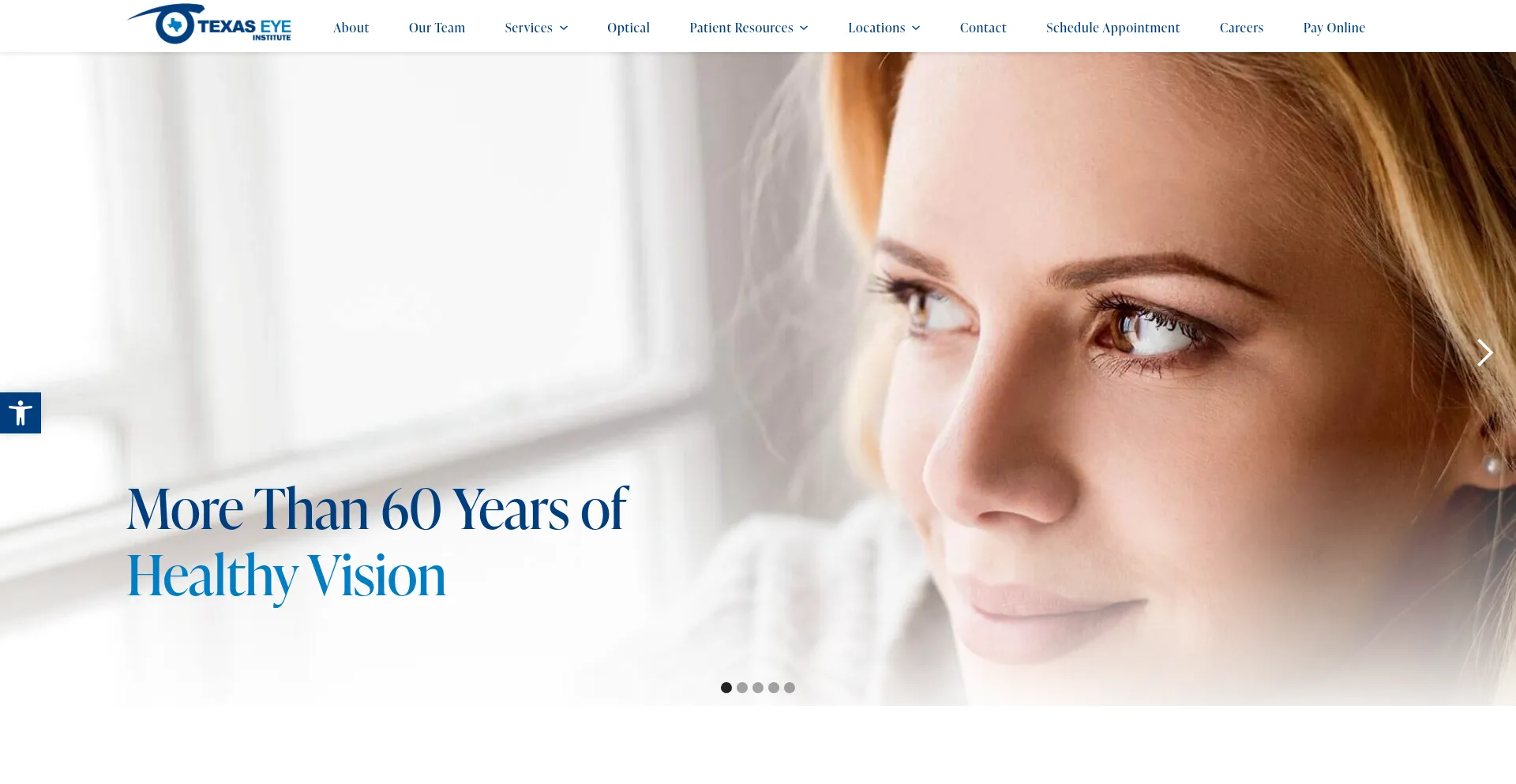 Website screenshot of Txeye.com
