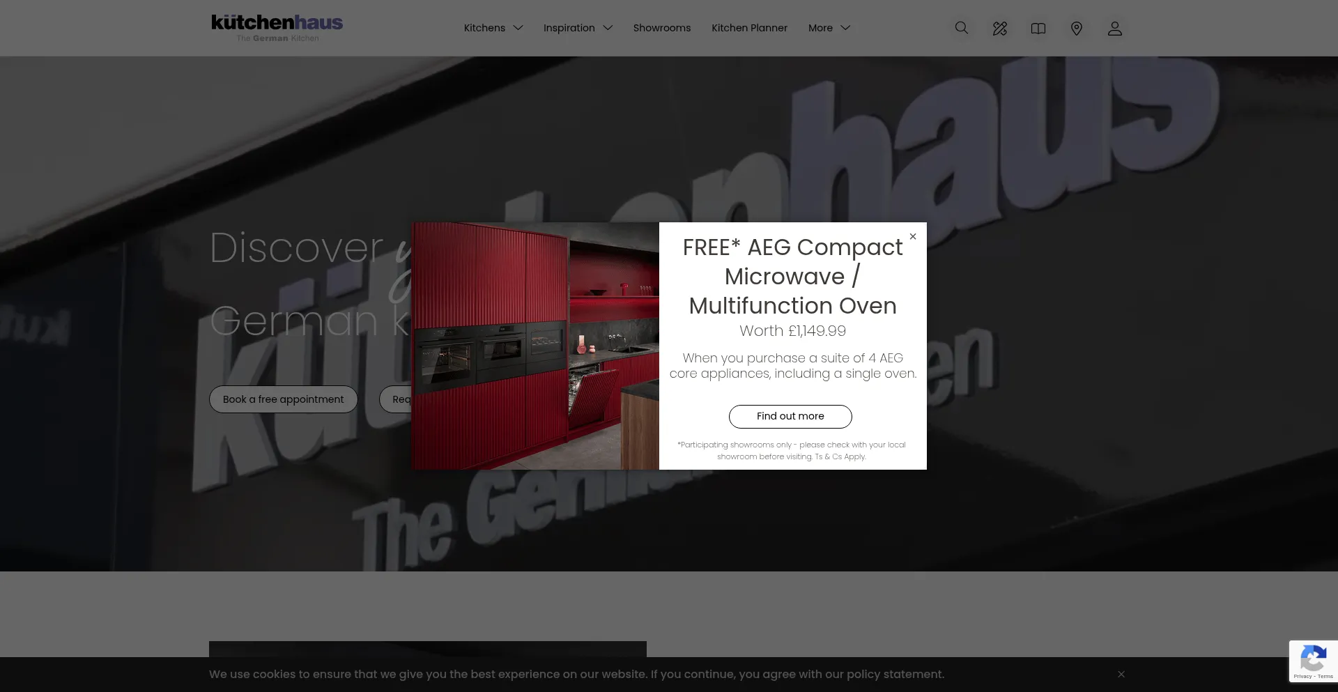 Website screenshot of Uk.kutchenhaus.com