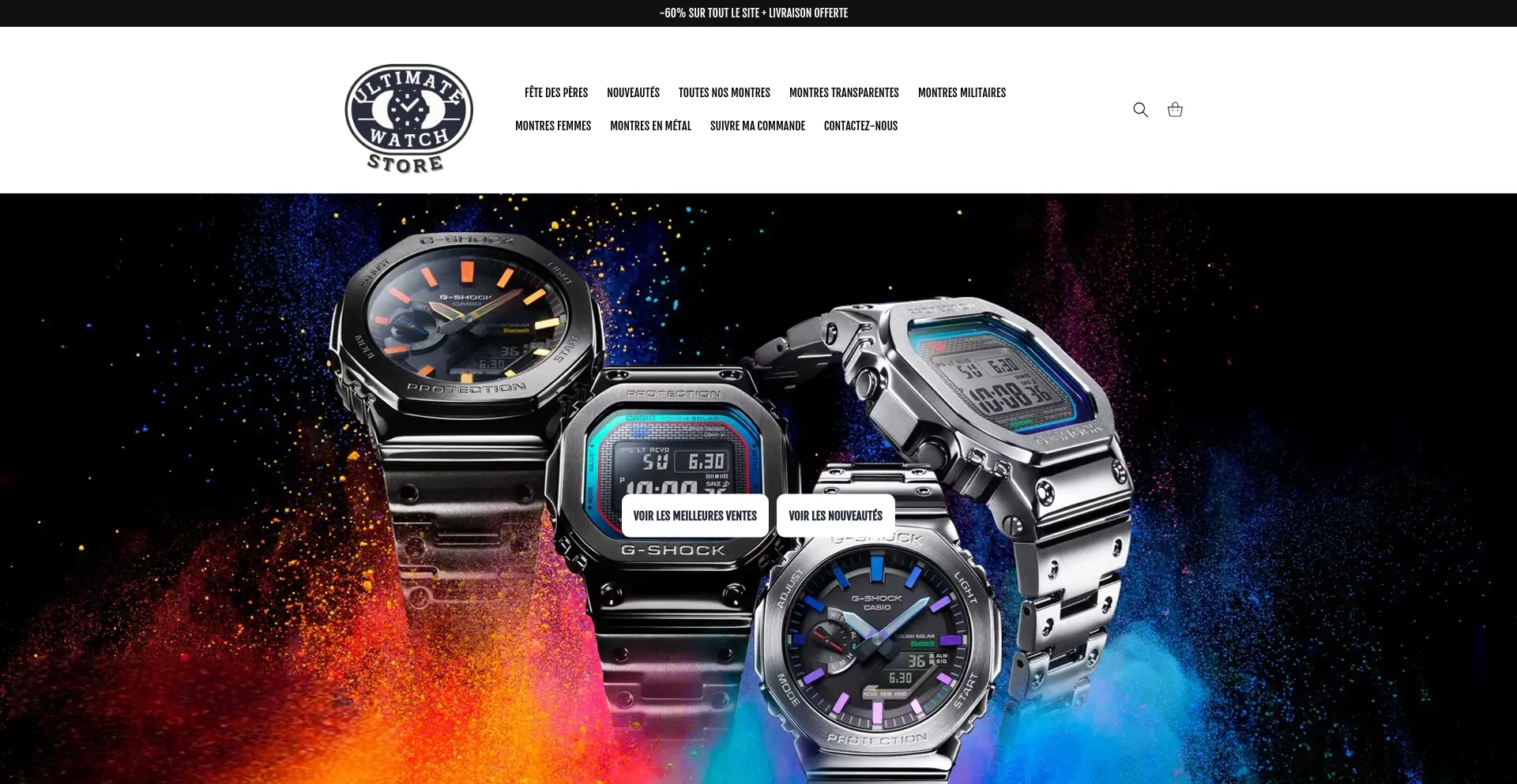 Website screenshot of Ultimatewatchstore.shop