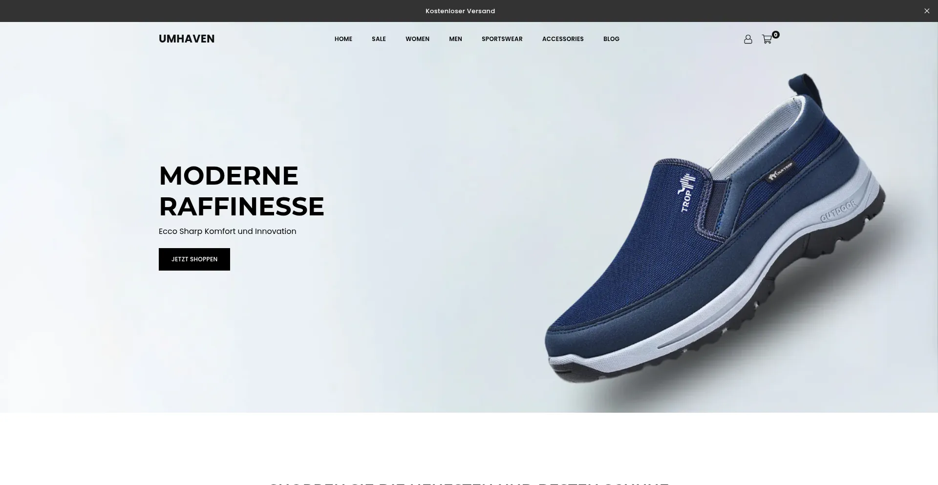 Website screenshot of Umhaven.com