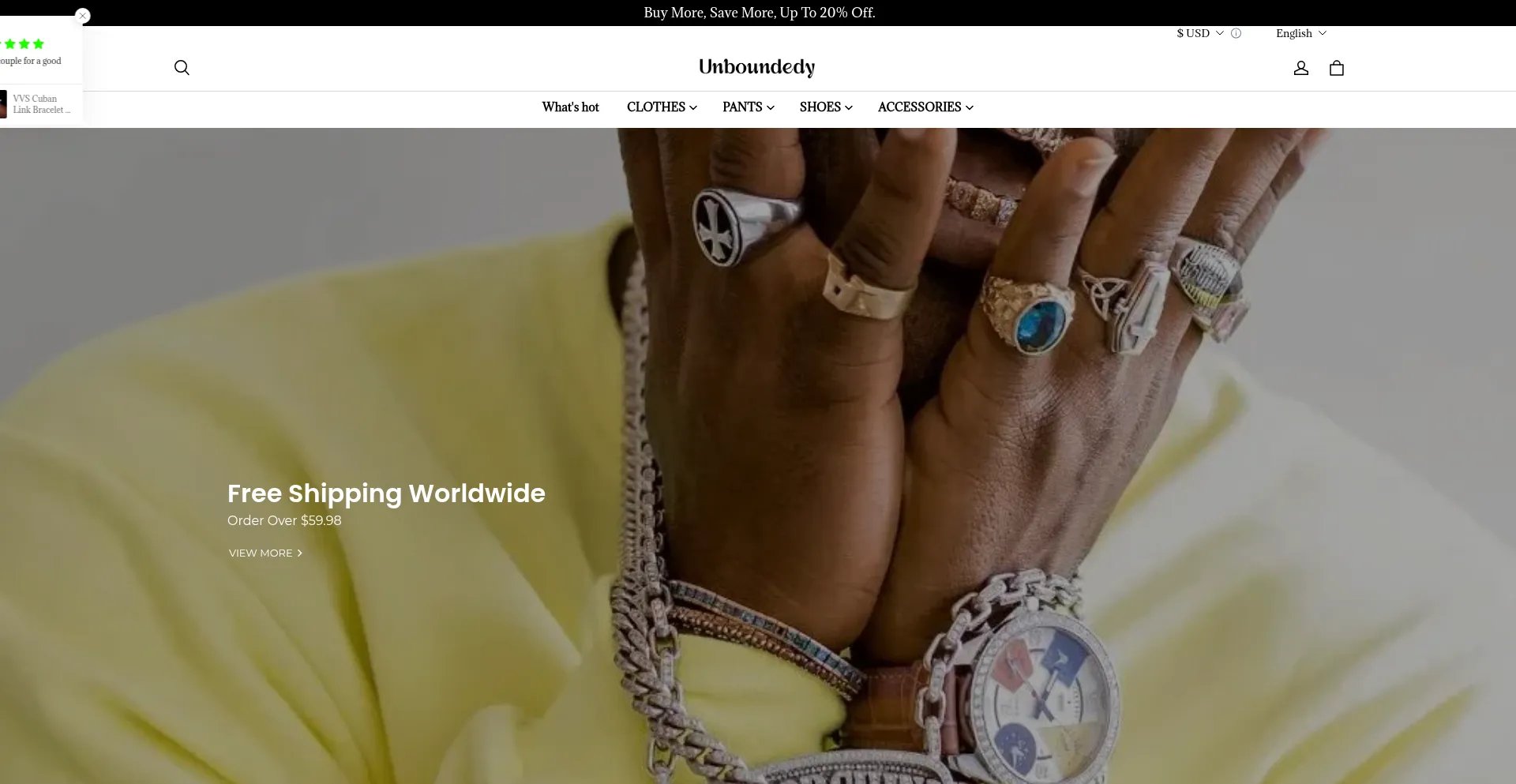 Website screenshot of Unboundedy.com