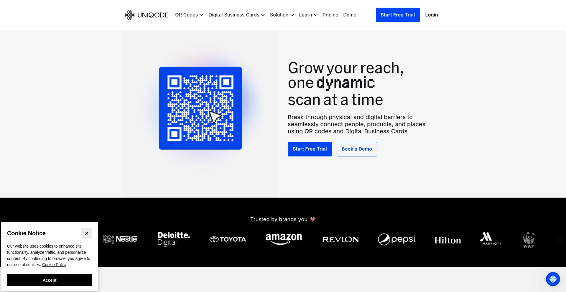 Uniqode.com Screenshot