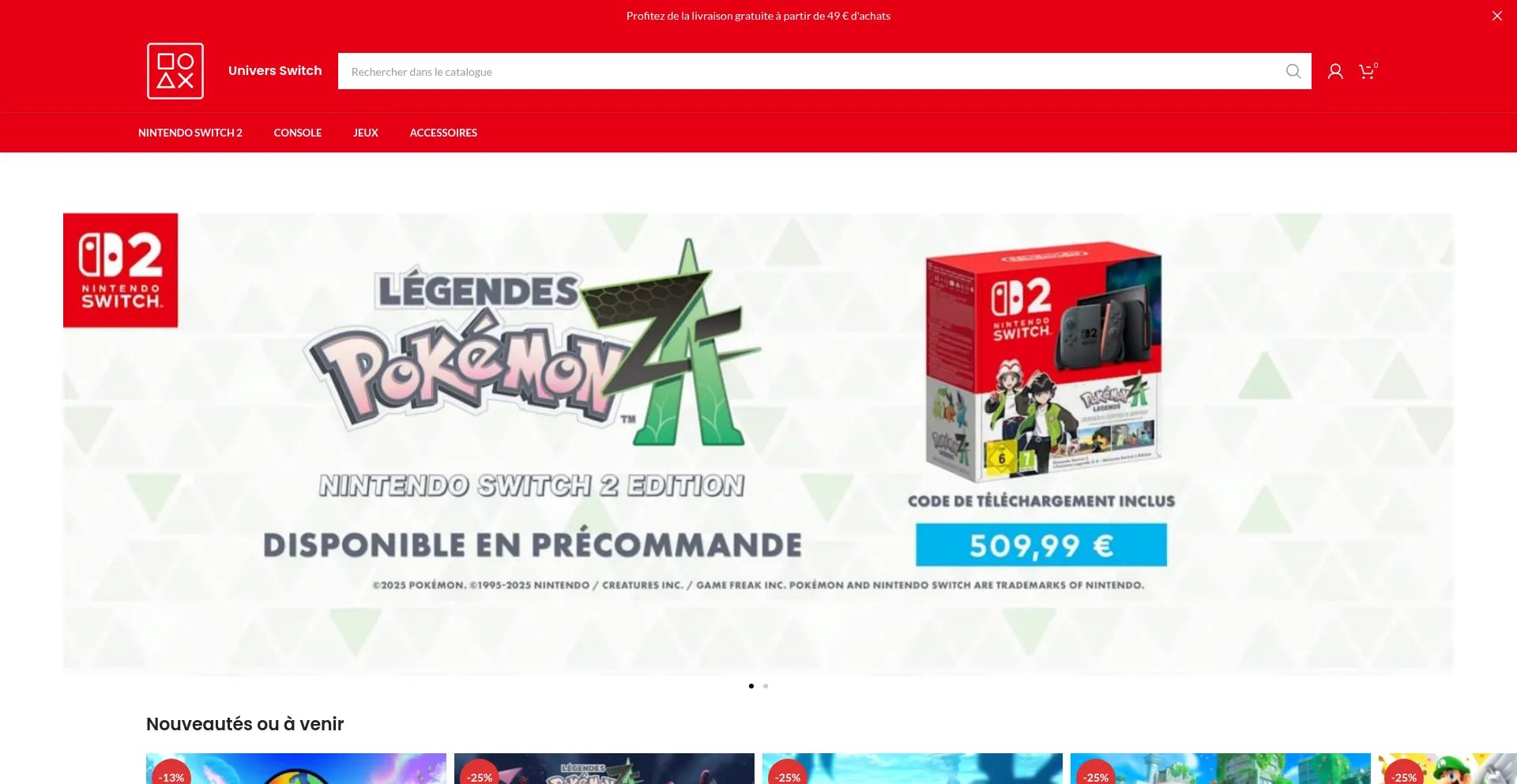 Website screenshot of Univers-switch.com