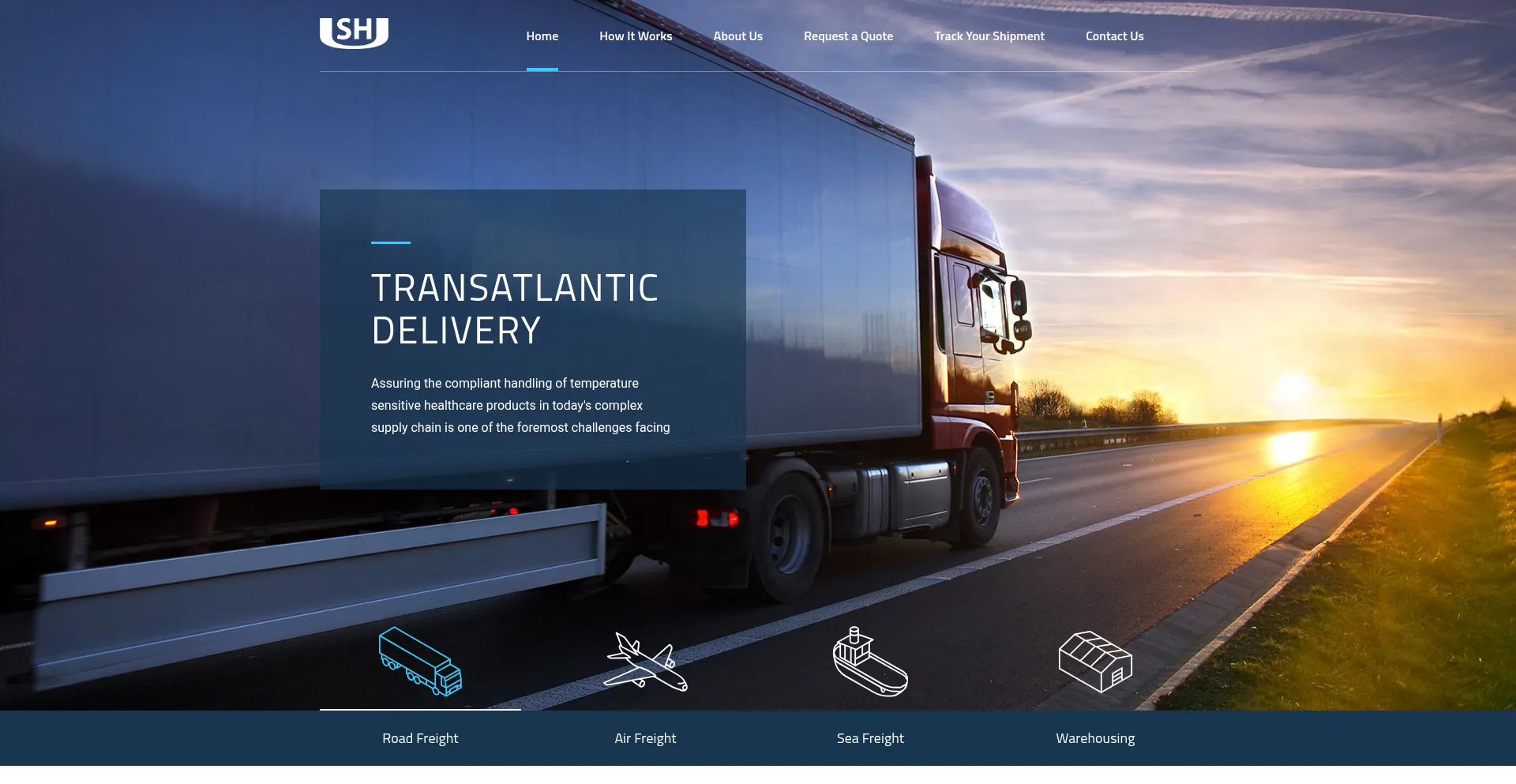 Website screenshot of Universal-shipping.net