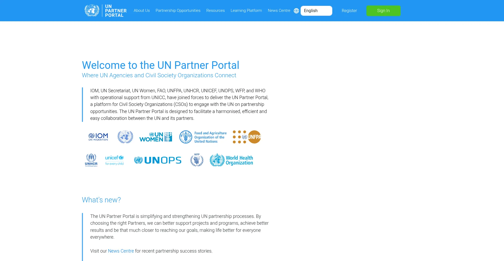 Unpartnerportal.org