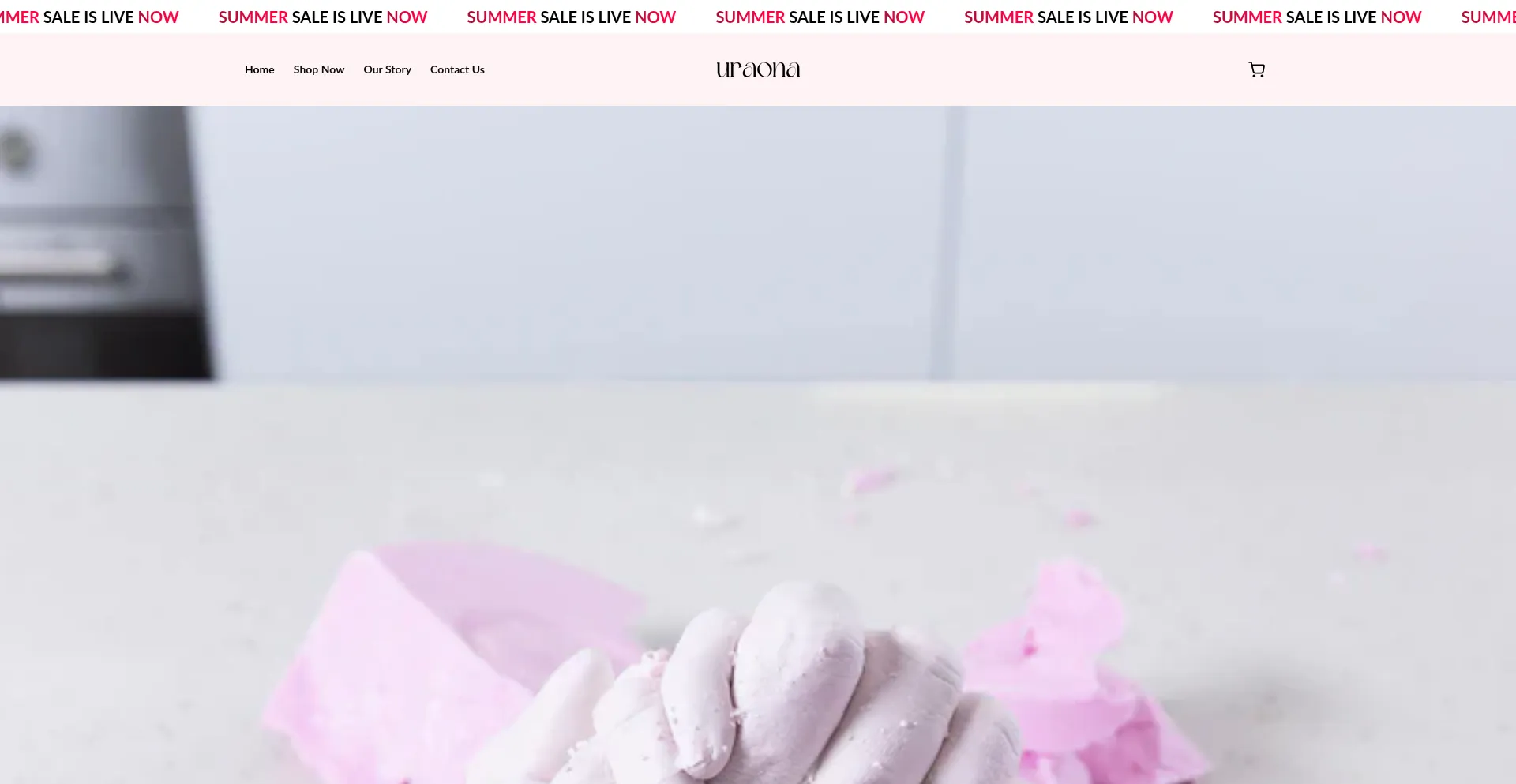 Website screenshot of Uraona.com