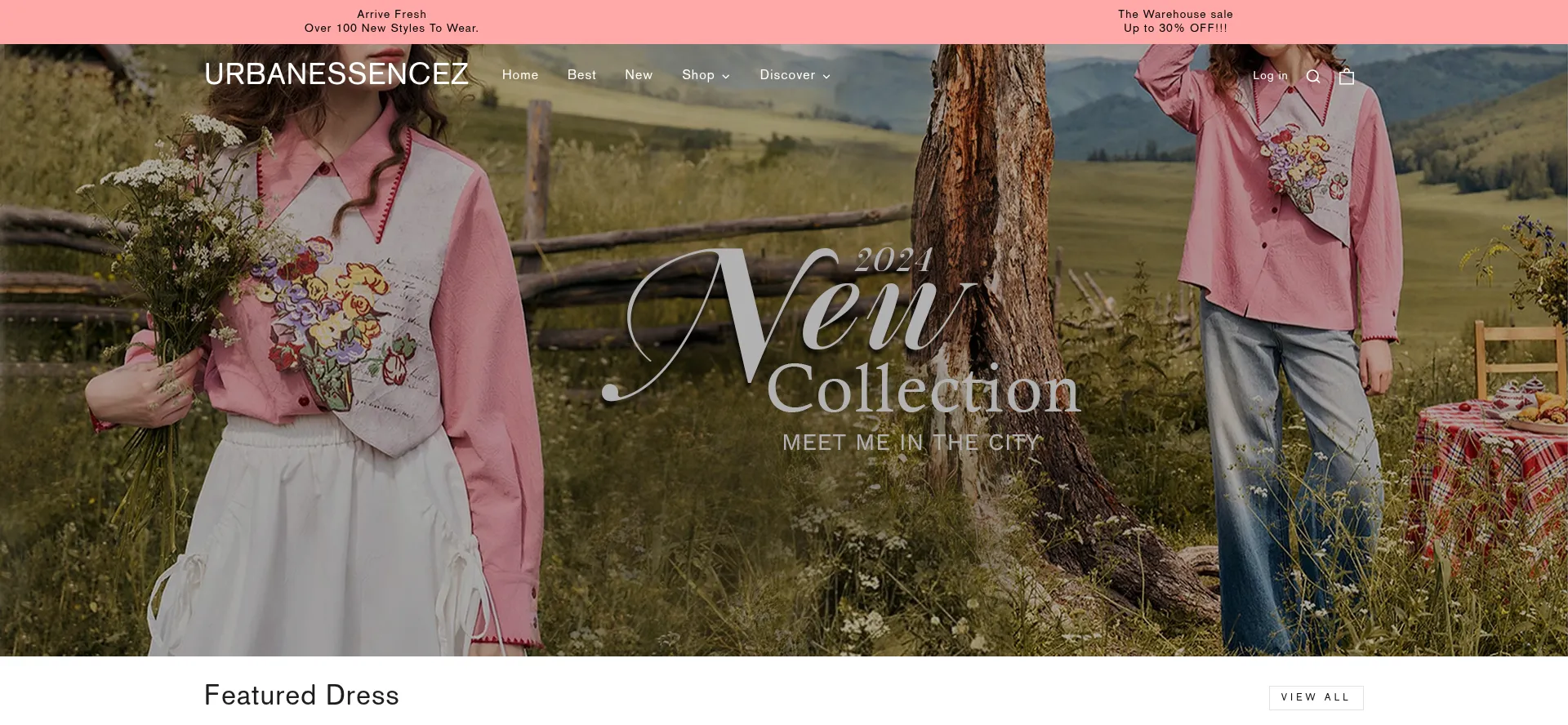 Website screenshot of Urbanessencez.com