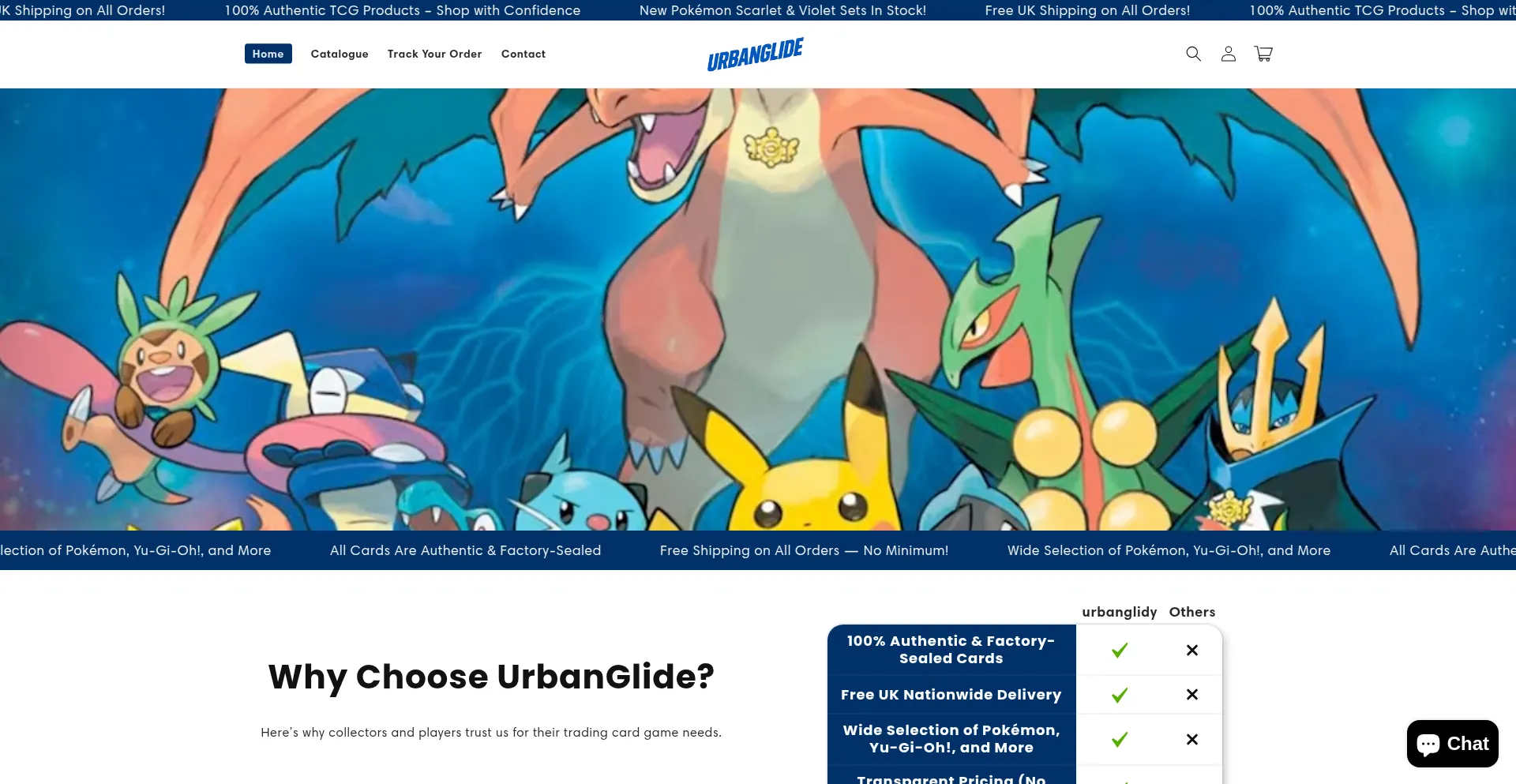 Website screenshot of Urbanglidy.shop