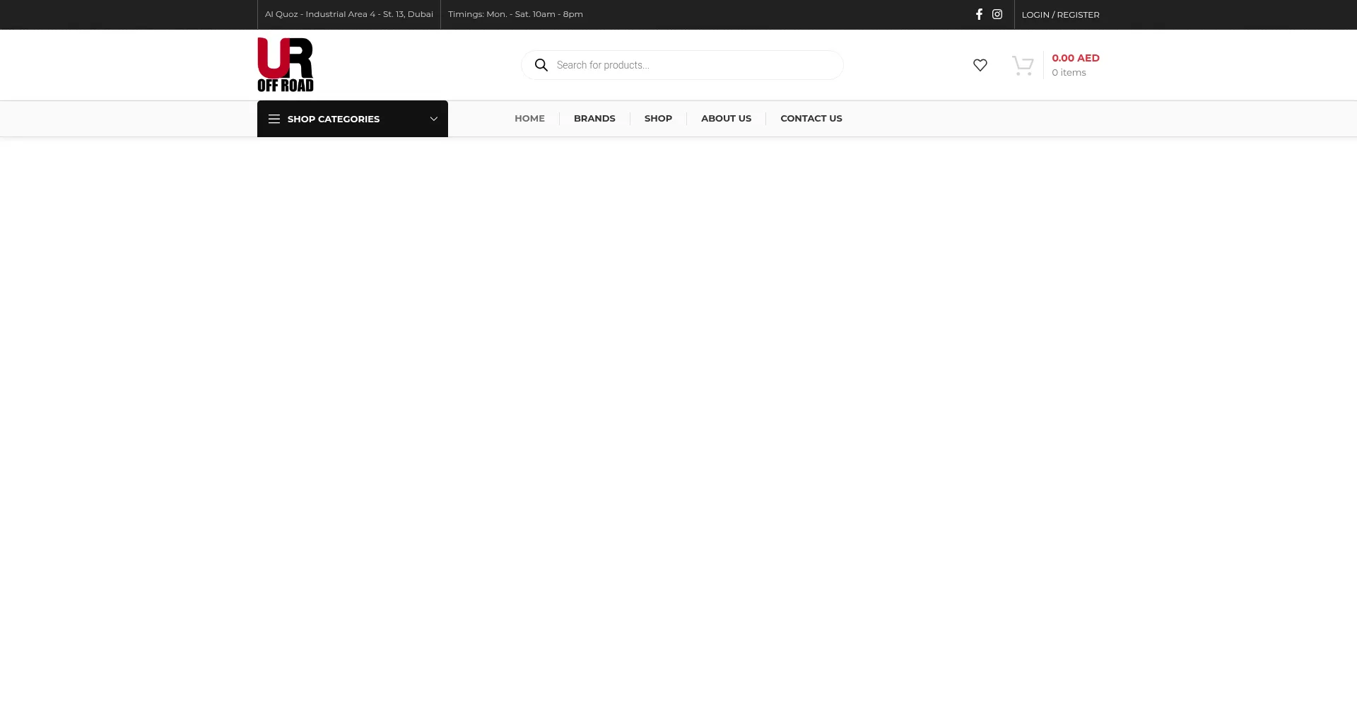 Website screenshot of Uroffroad.ae