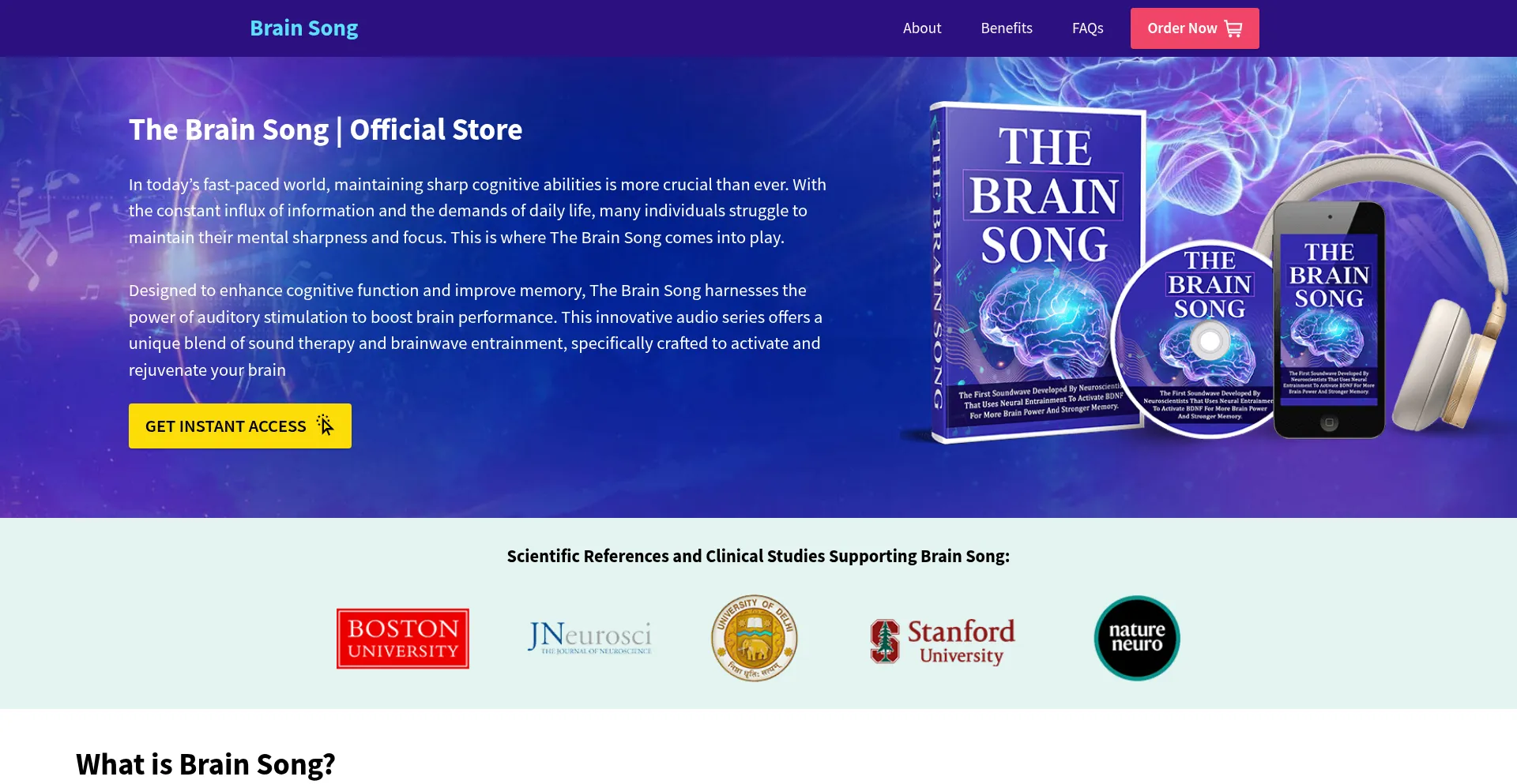 Website screenshot of Us-brainsong.com