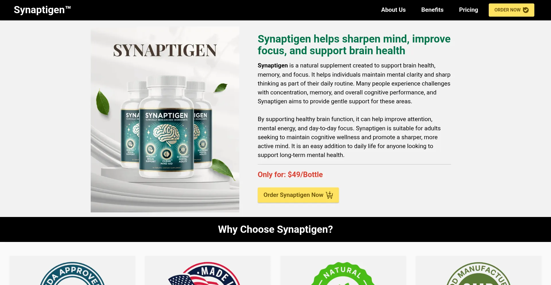 Us-us--synaptigen.com Screenshot