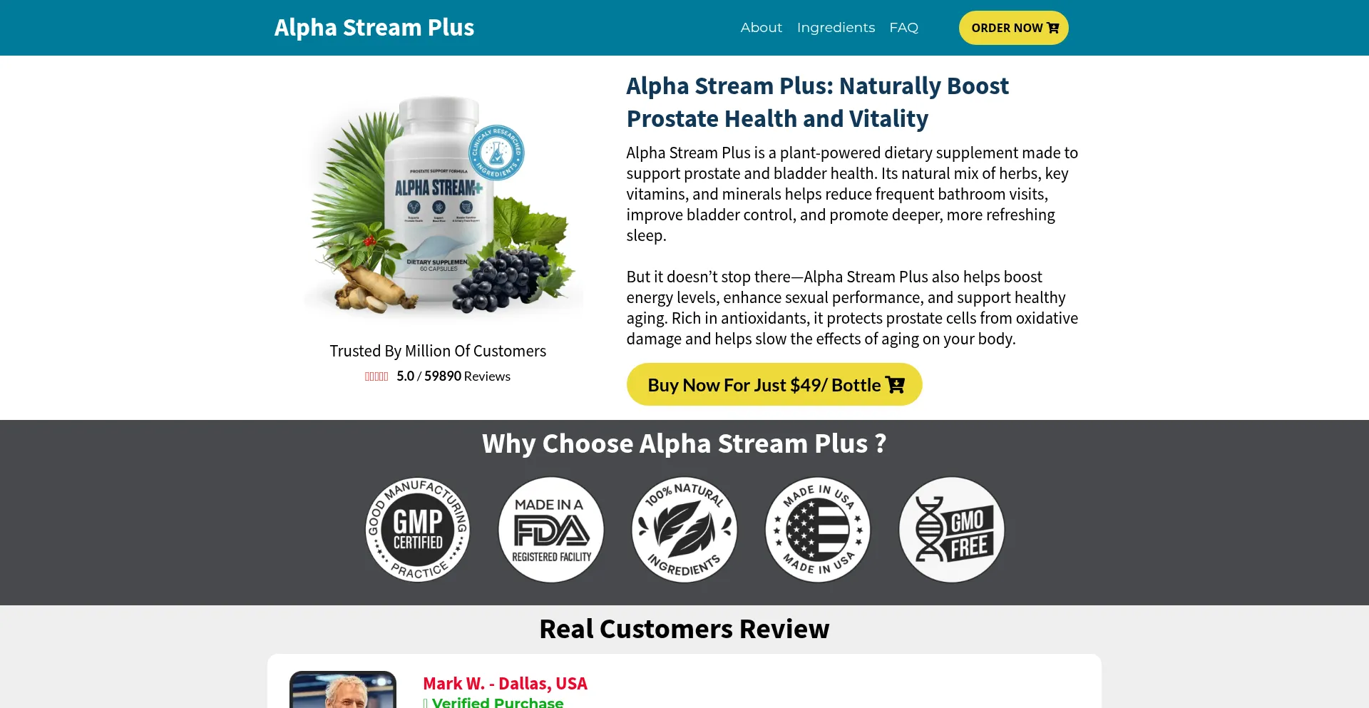 Website screenshot of Us-usa-en-alphastreamplus.com