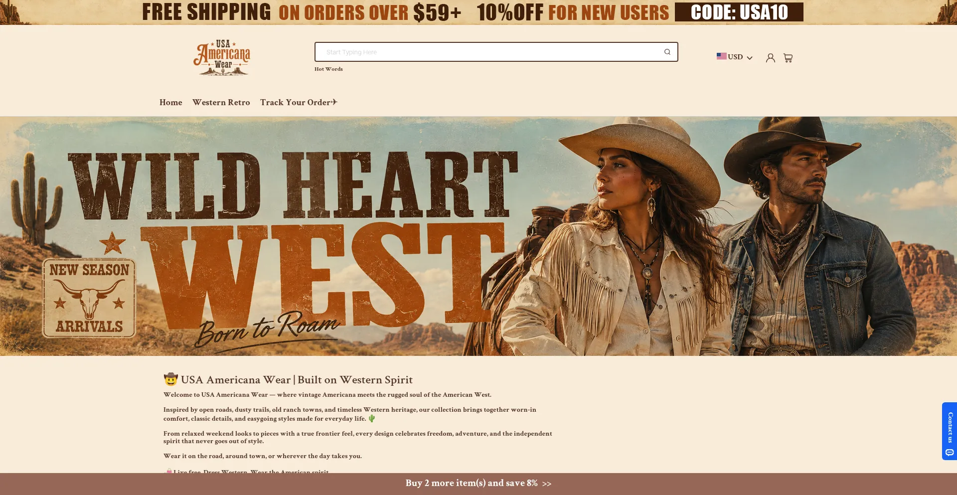 Usaamericanawear.com