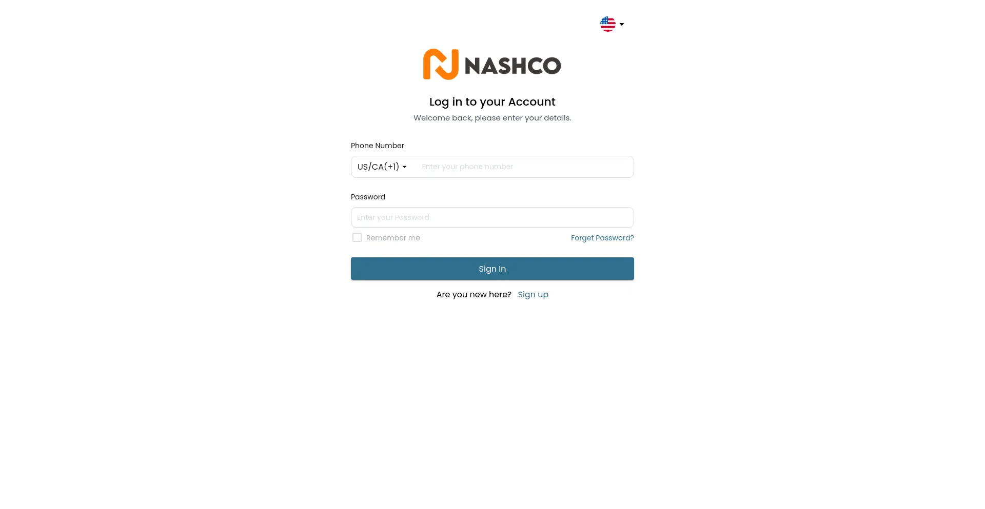 Website screenshot of Usnashco.vip