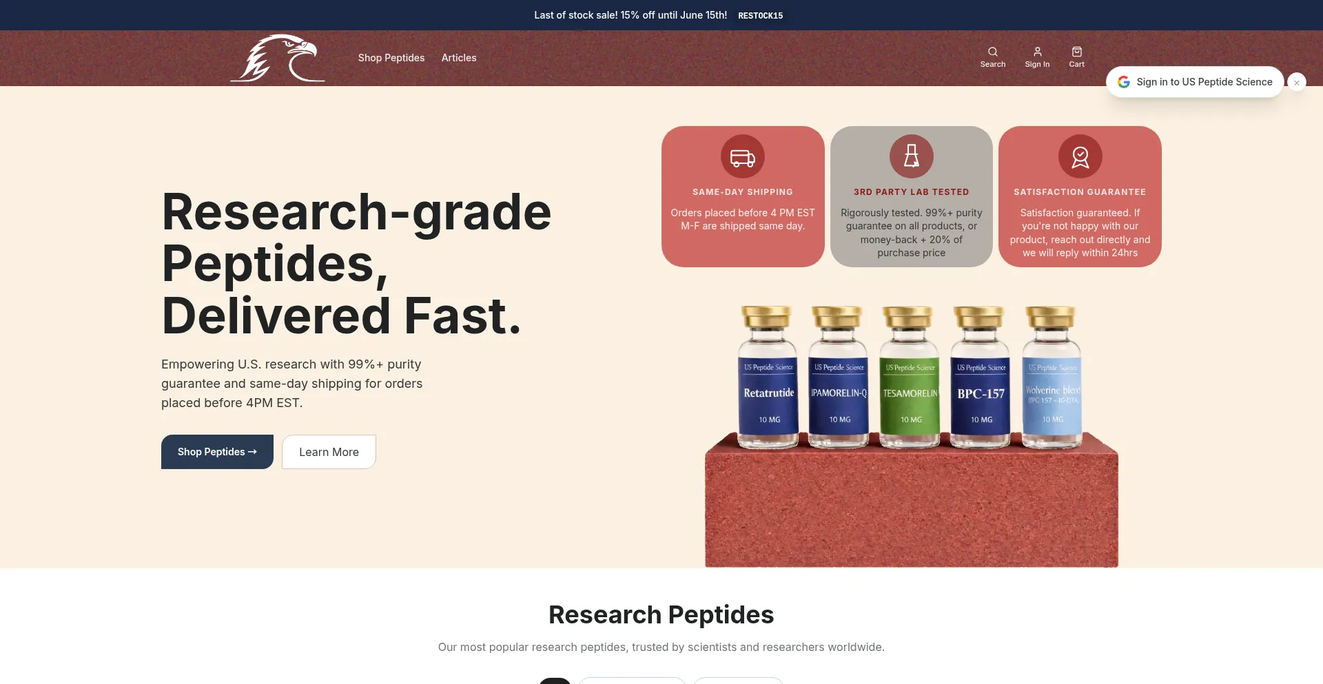 Uspeptidescience.com