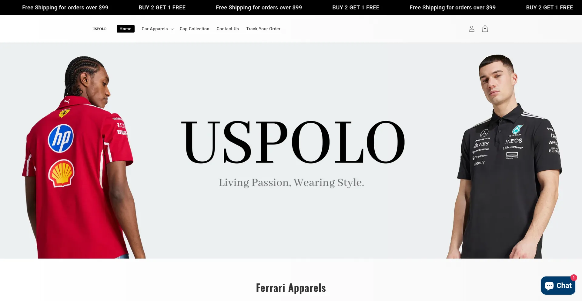 Uspoloshop.com Screenshot
