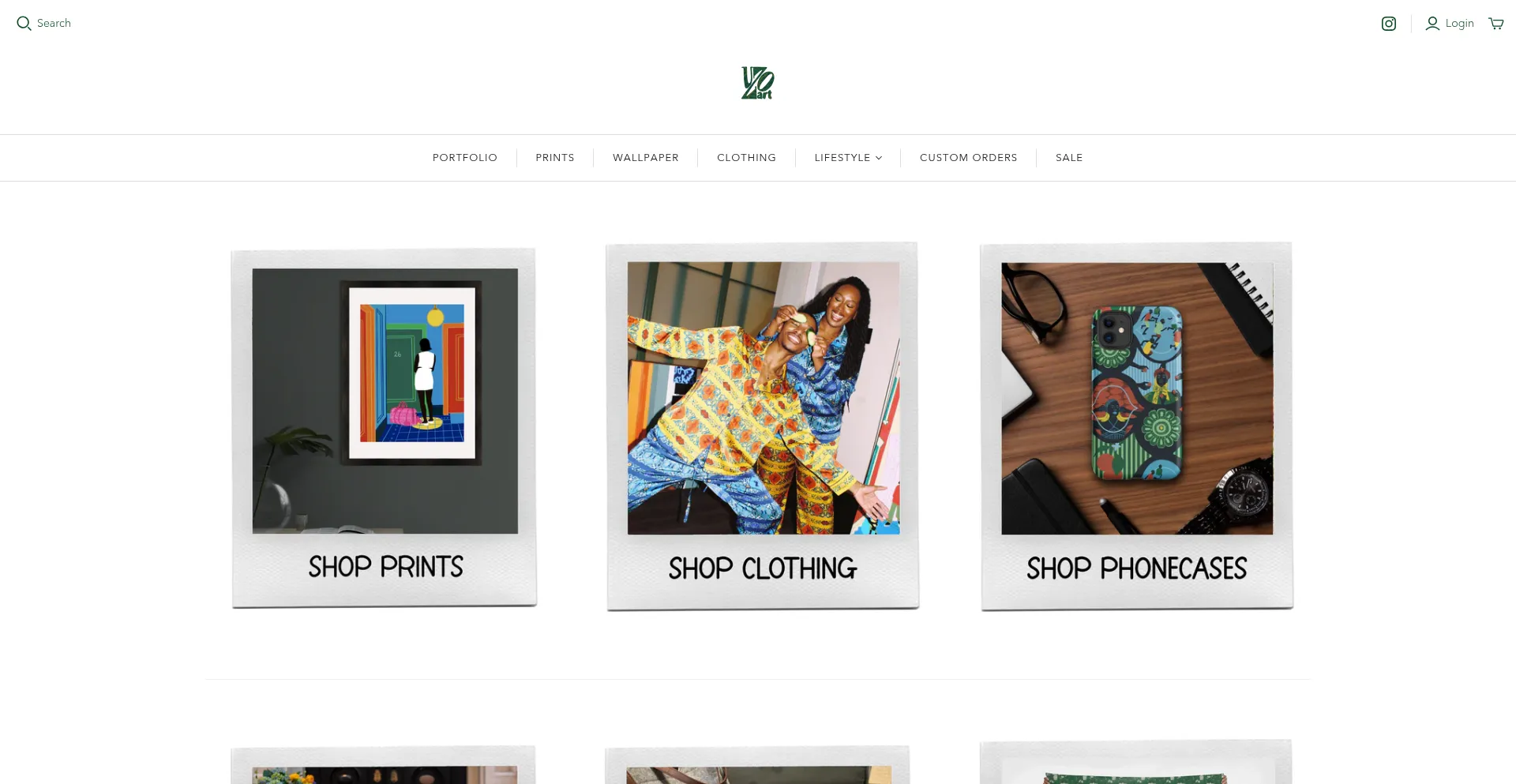 Website screenshot of Uzoart.com