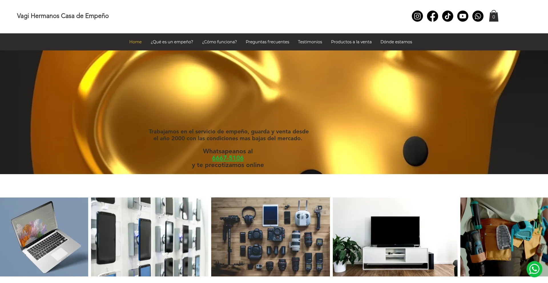 Website screenshot of Vagihermanos.com