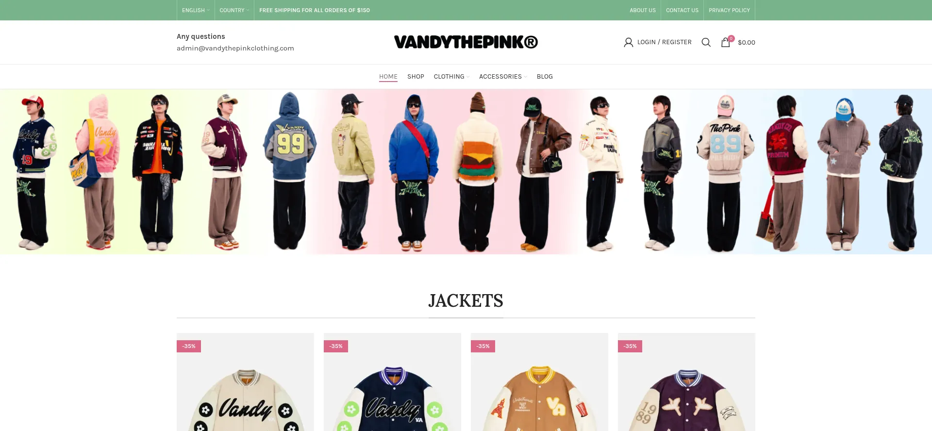 Vandythepinkclothing.com