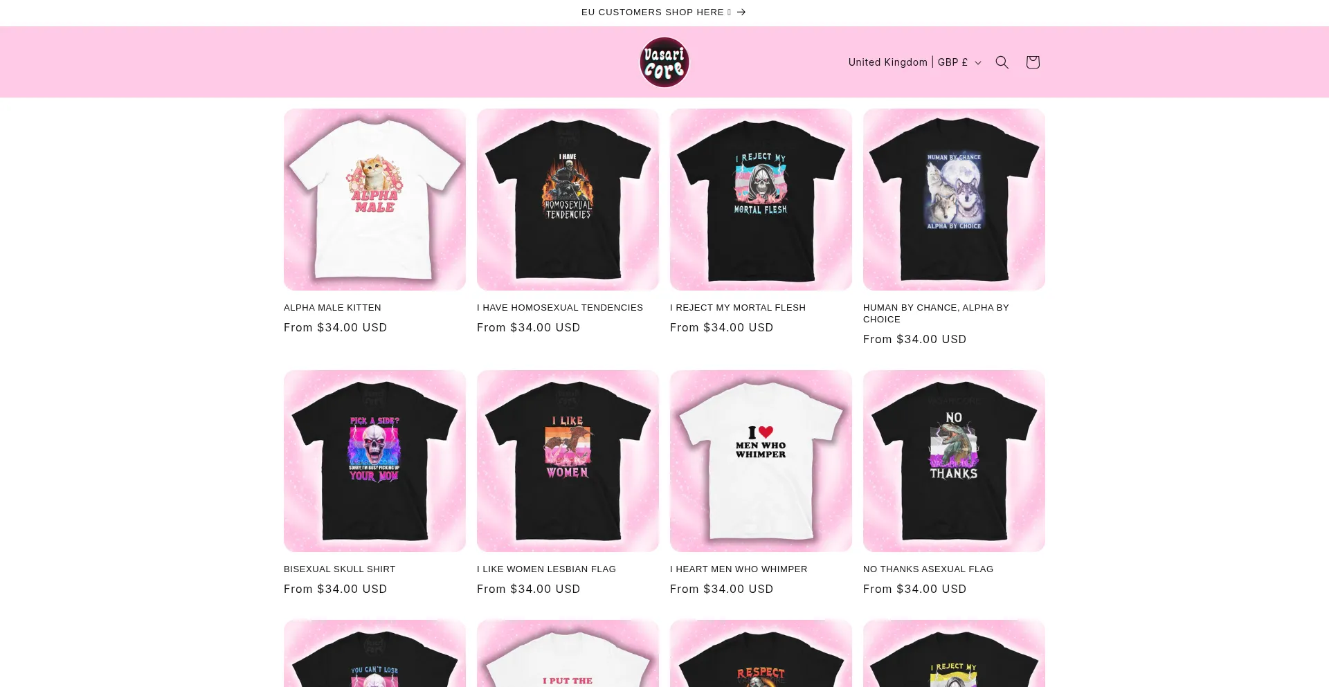 Website screenshot of Vasaricore.com