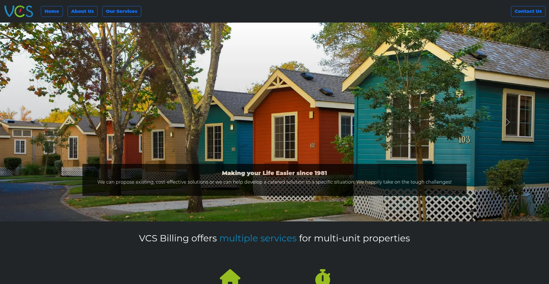 Website screenshot of Vcsbilling.com