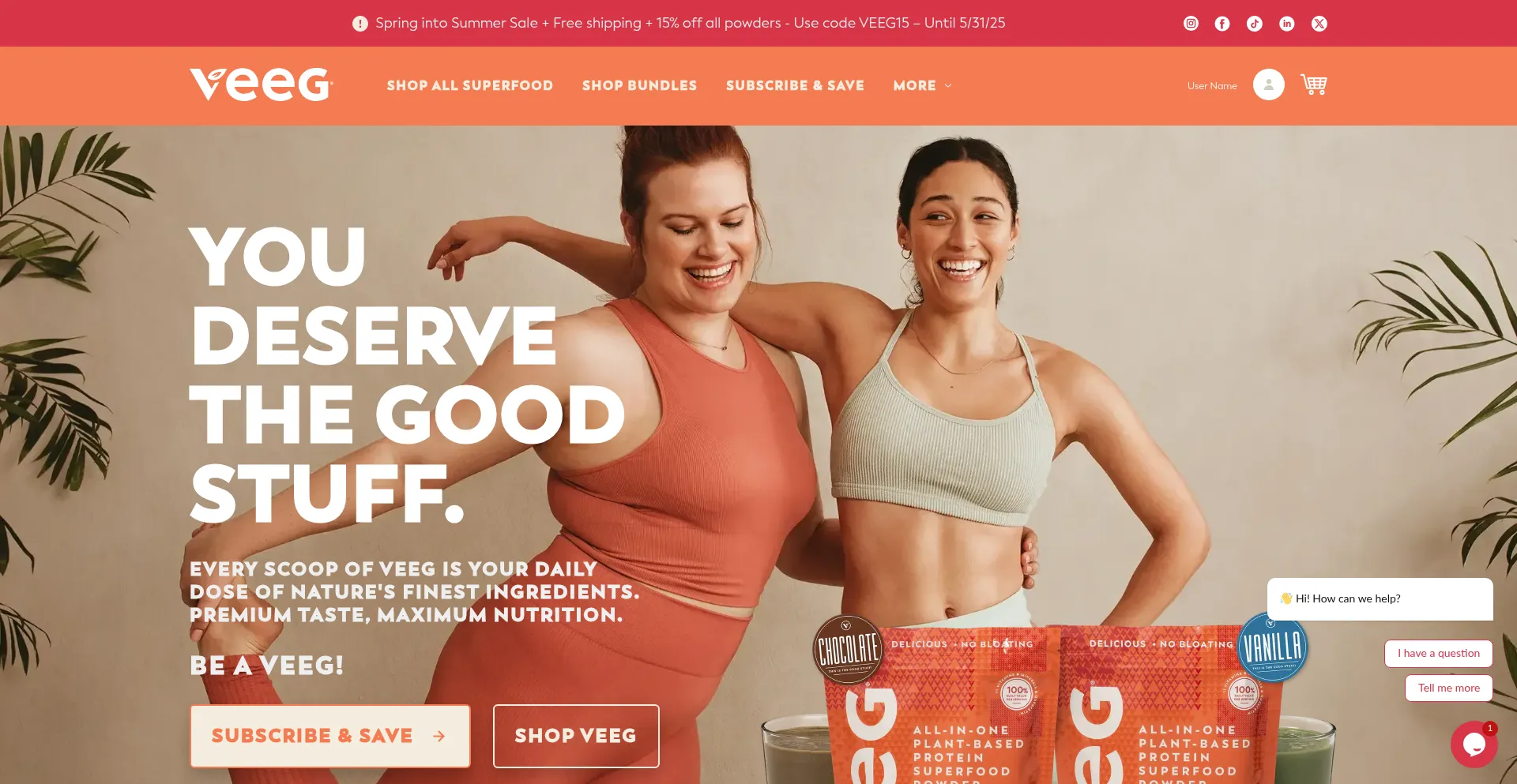 Website screenshot of Veegnow.com