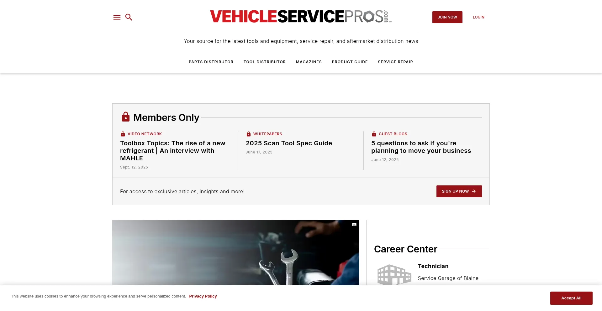 Vehicleservicepros.com Screenshot