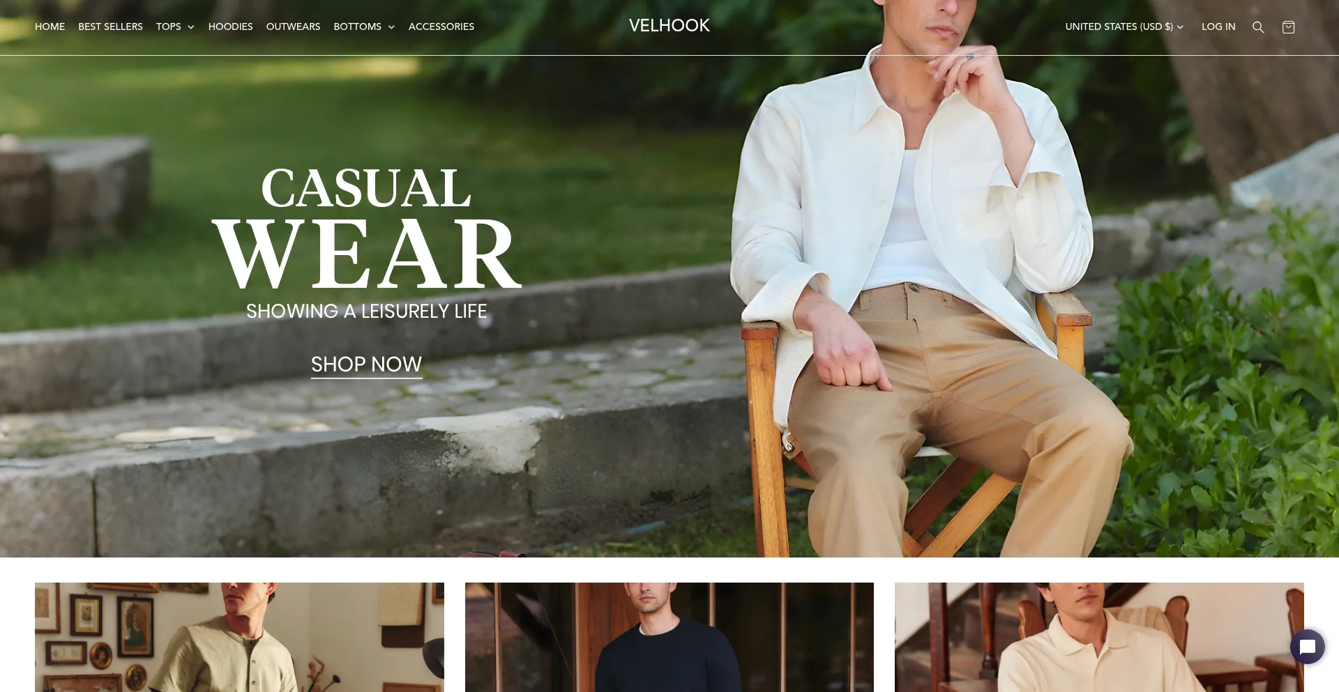 Website screenshot of Velhook.com