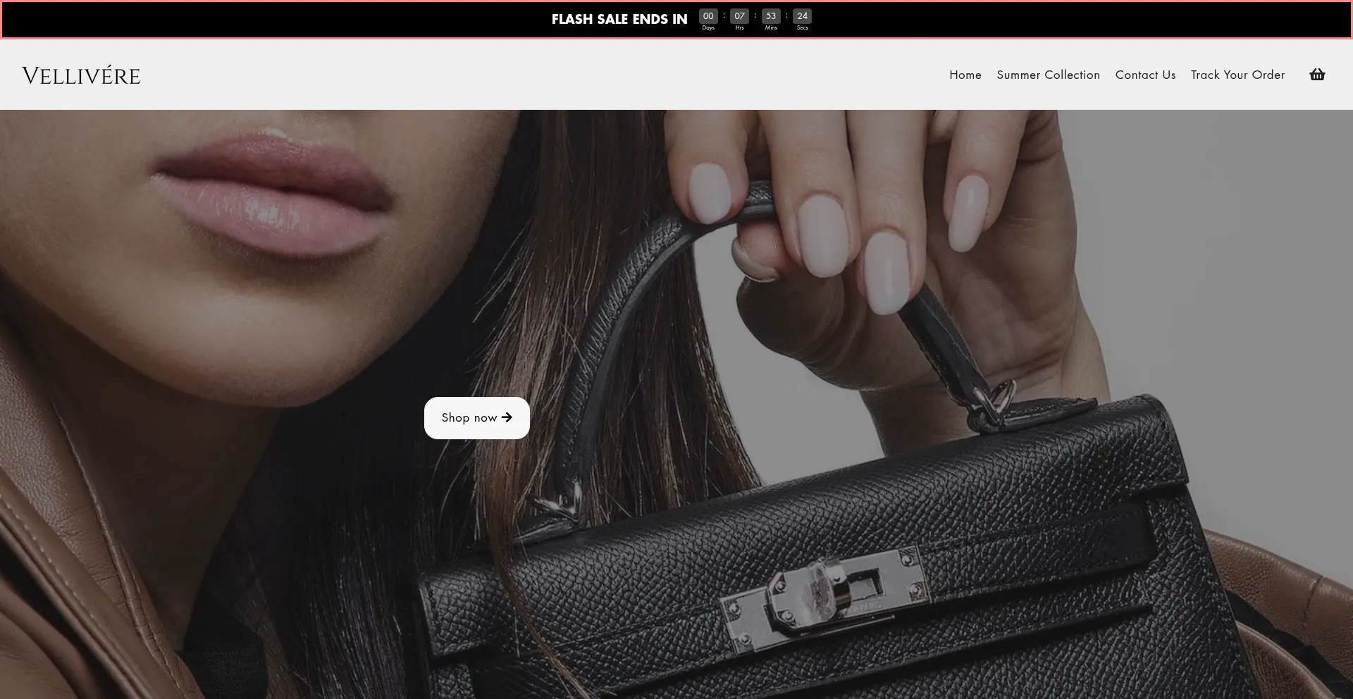 Website screenshot of Vellivere.com