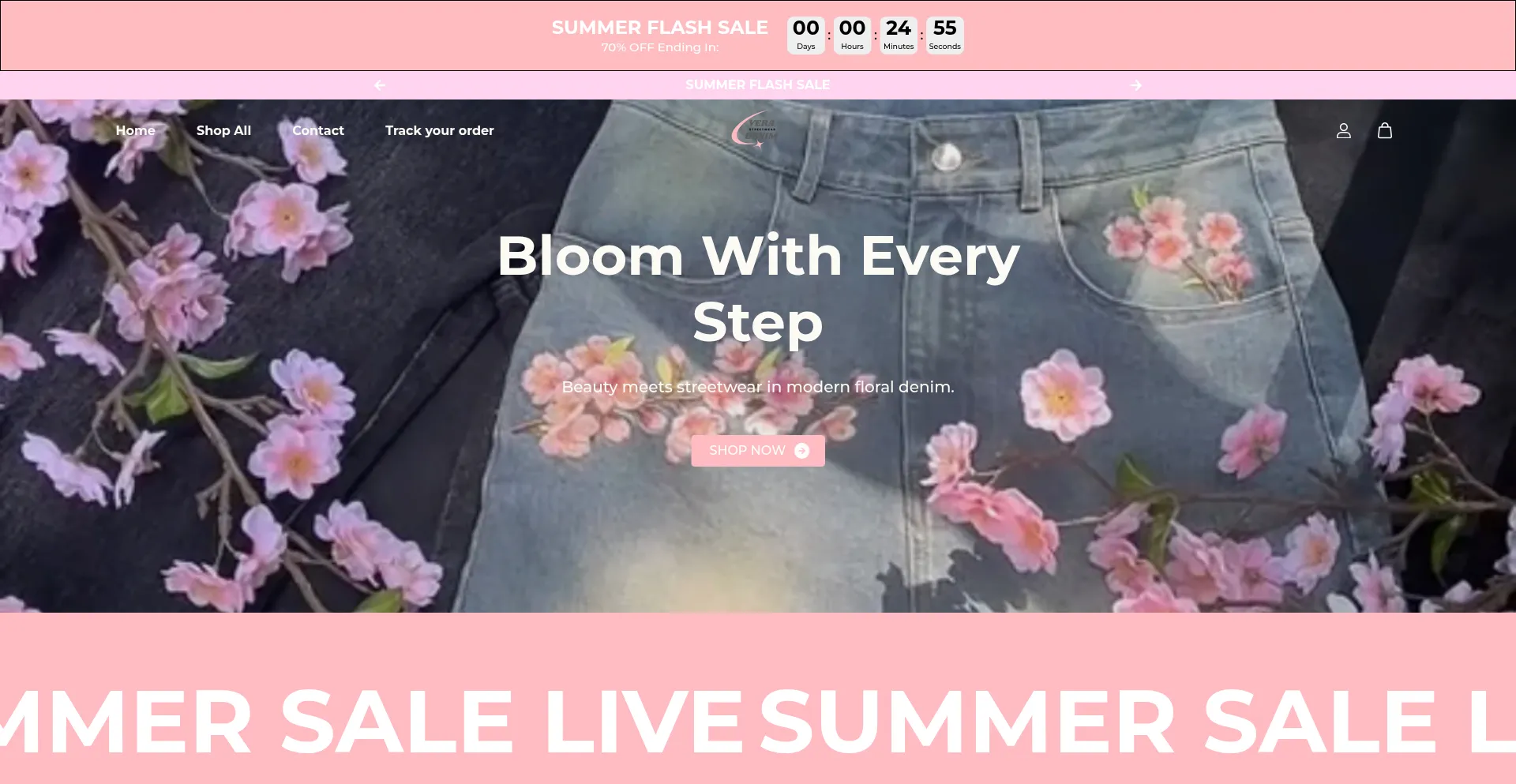 Website screenshot of Veradenim.com