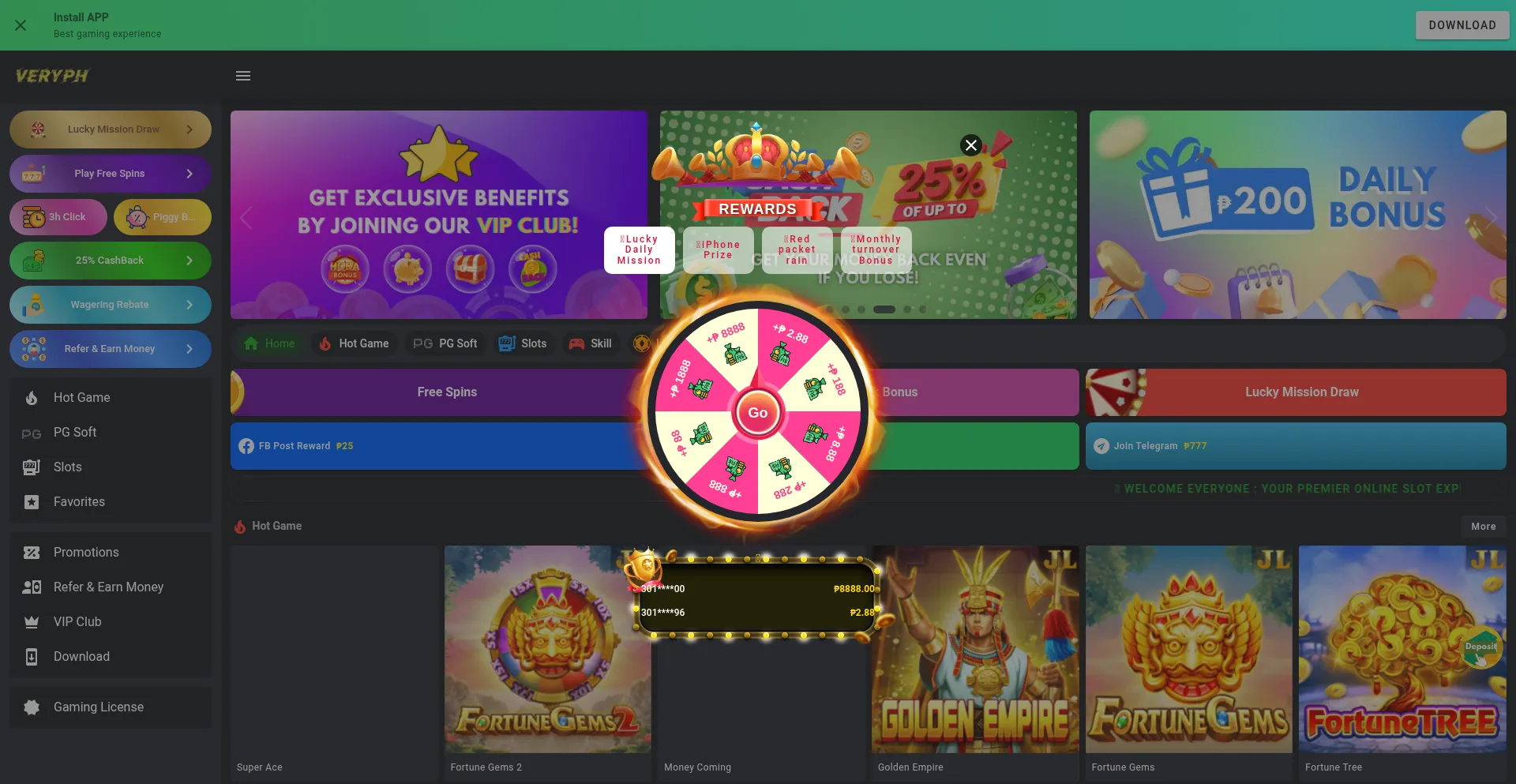 Website screenshot of Veryph2.com