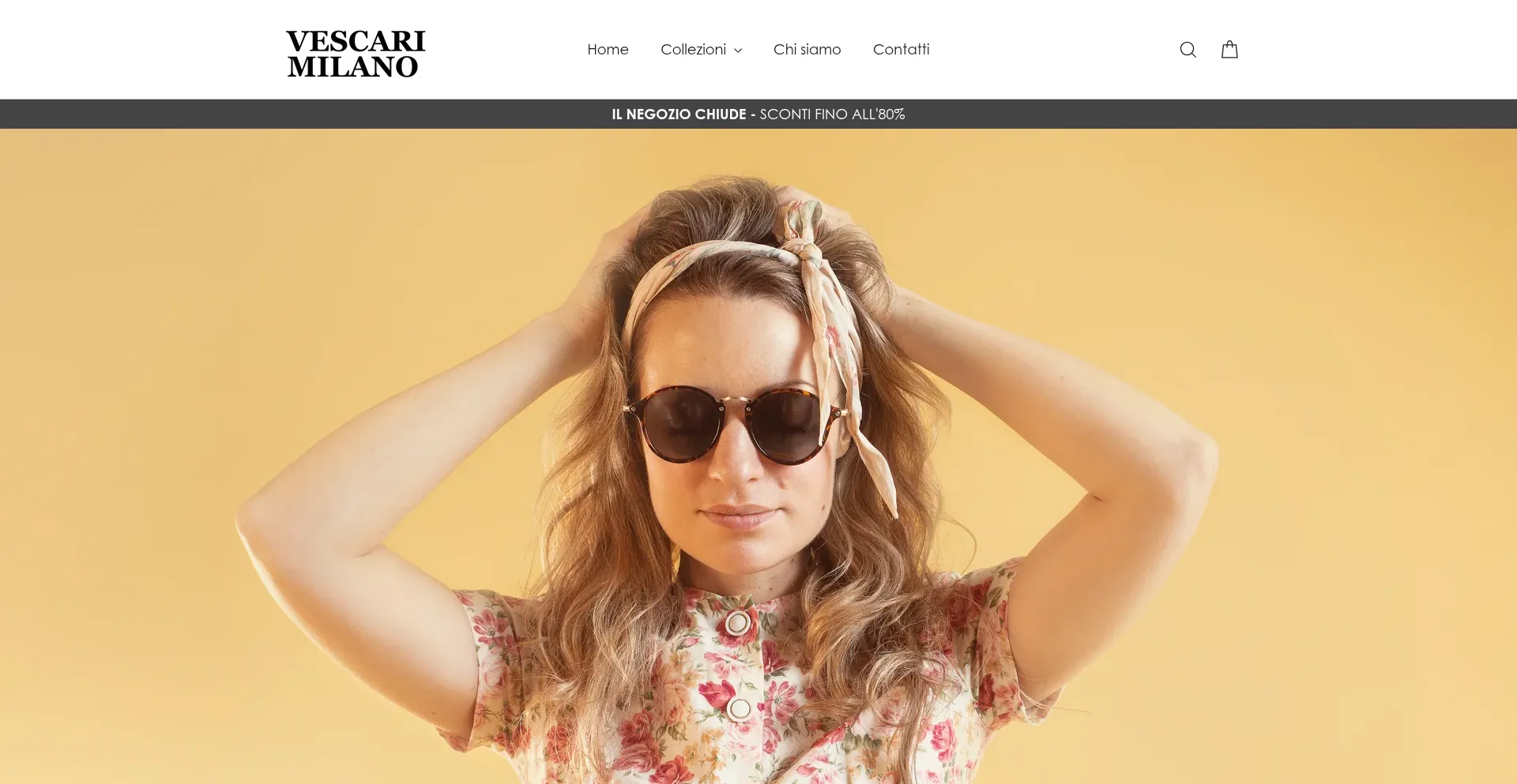Website screenshot of Vescari-milano.com